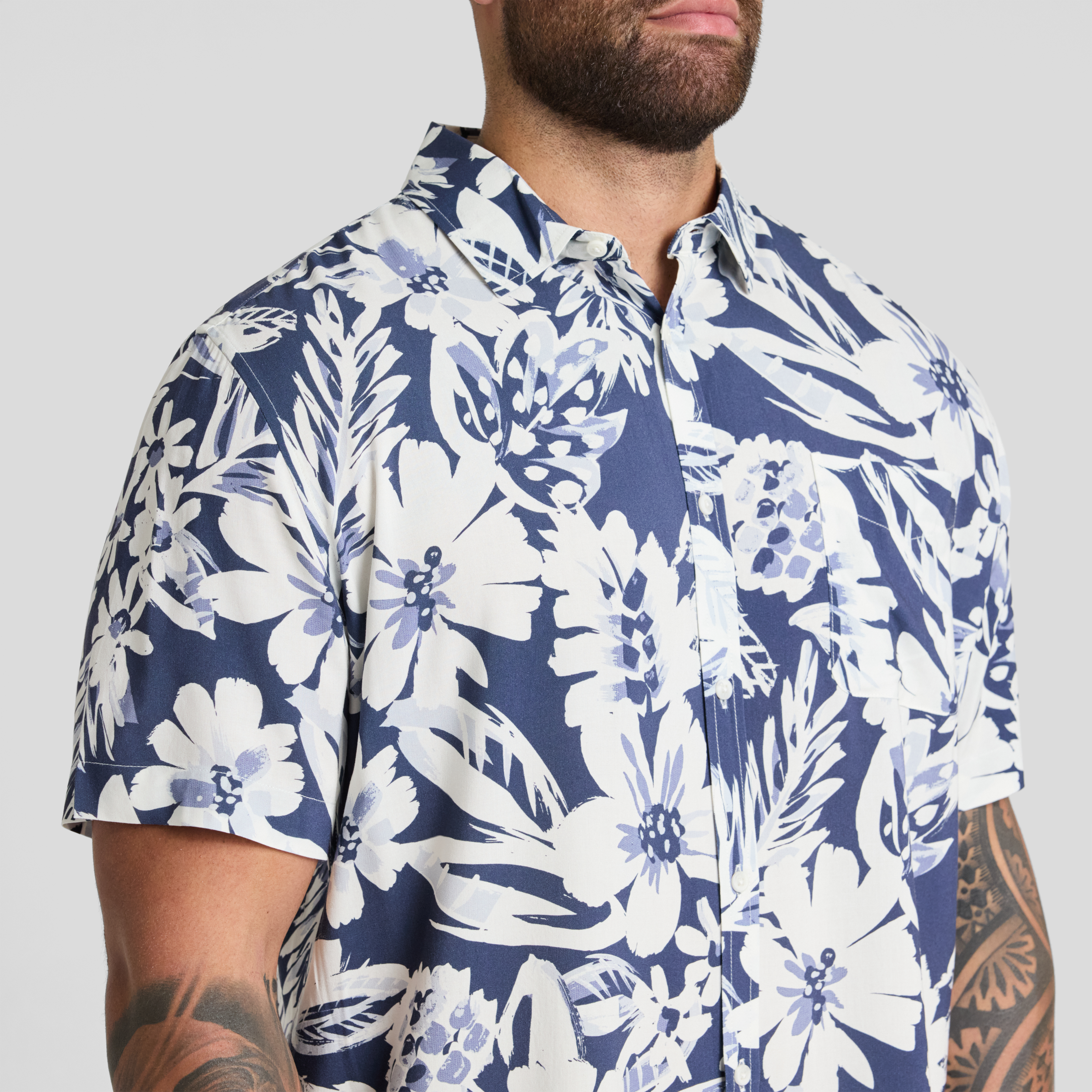 Blue Cornflower Print Shirt