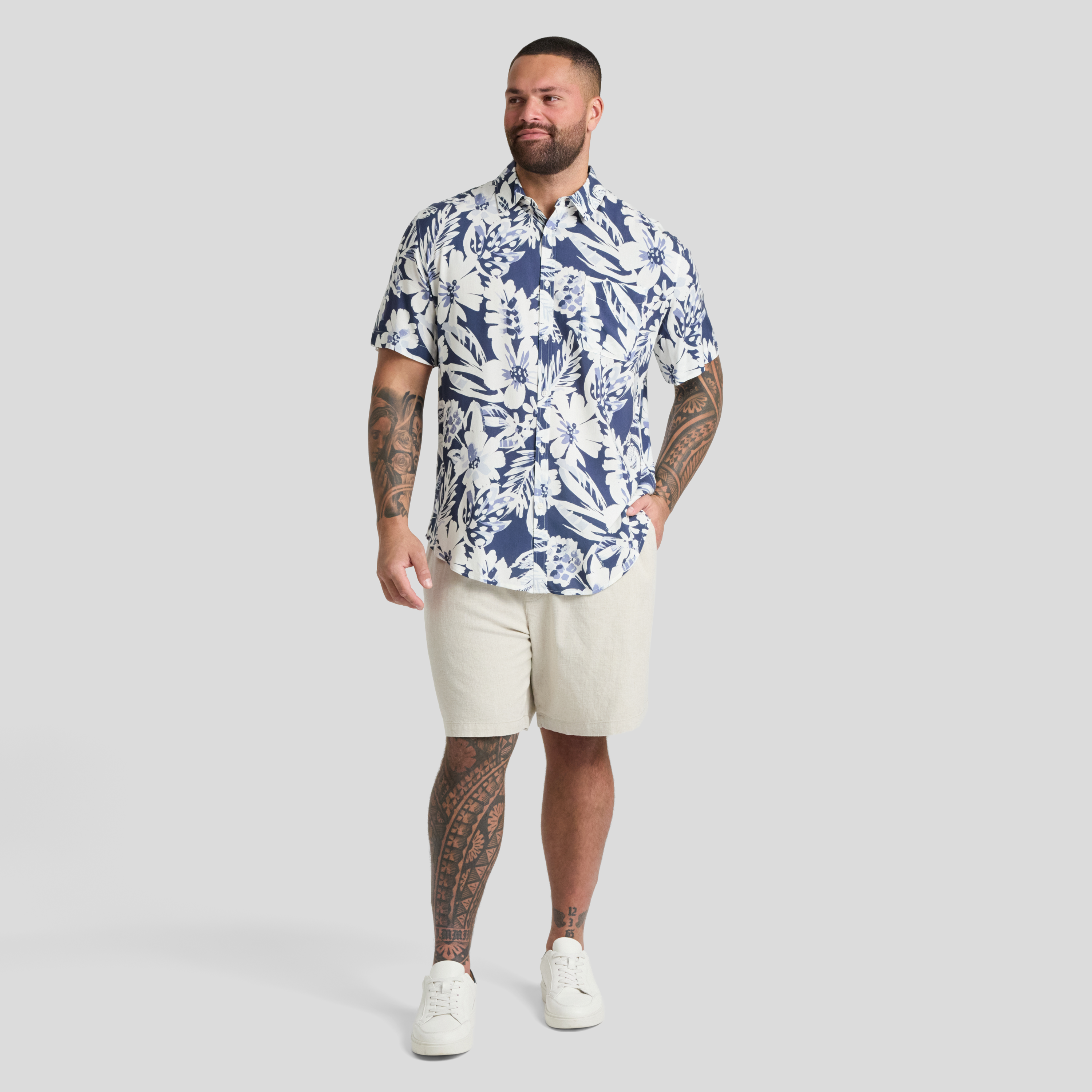 Blue Cornflower Print Shirt