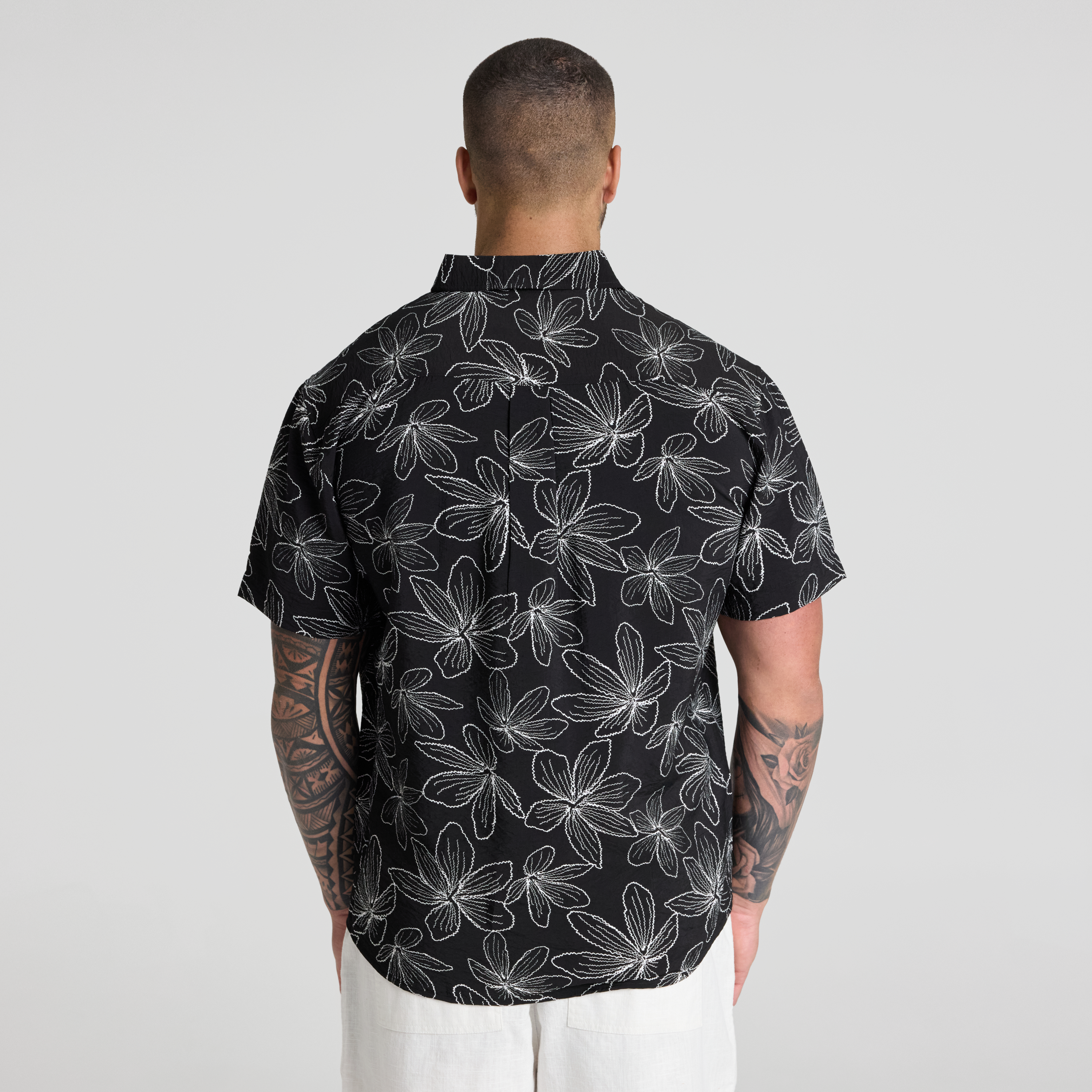 Black Stitches Print Shirt