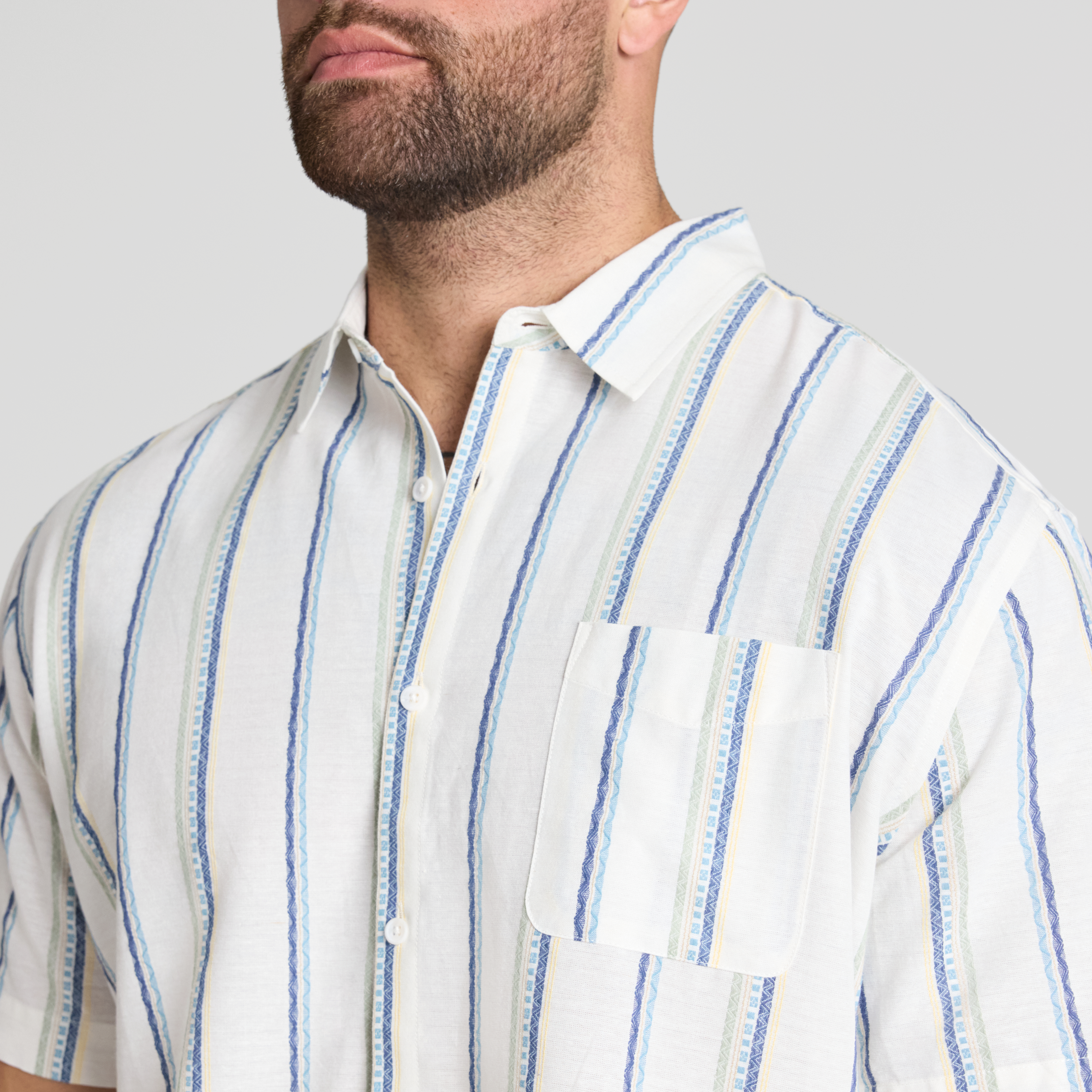White Pablo Stripe Shirt