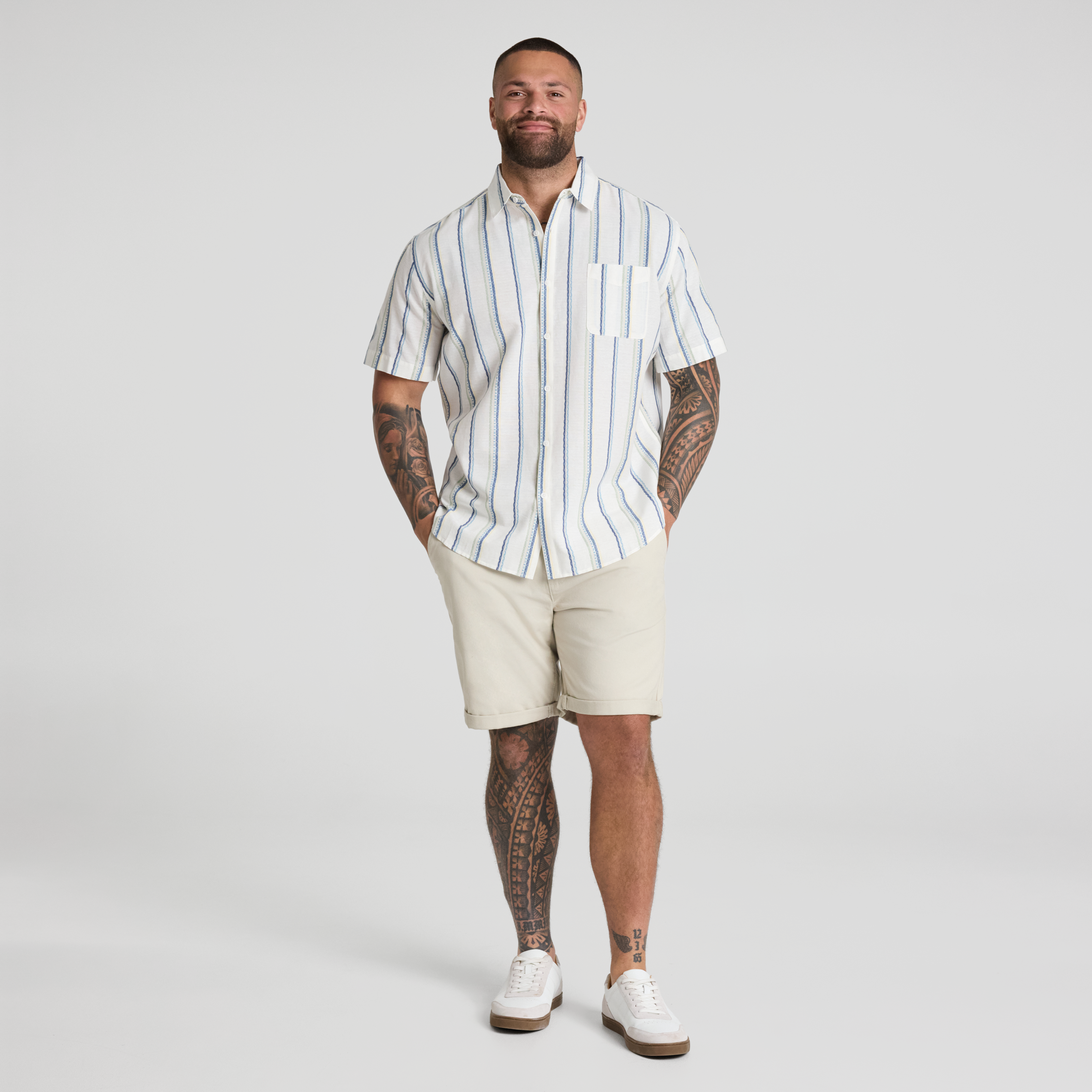 White Pablo Stripe Shirt