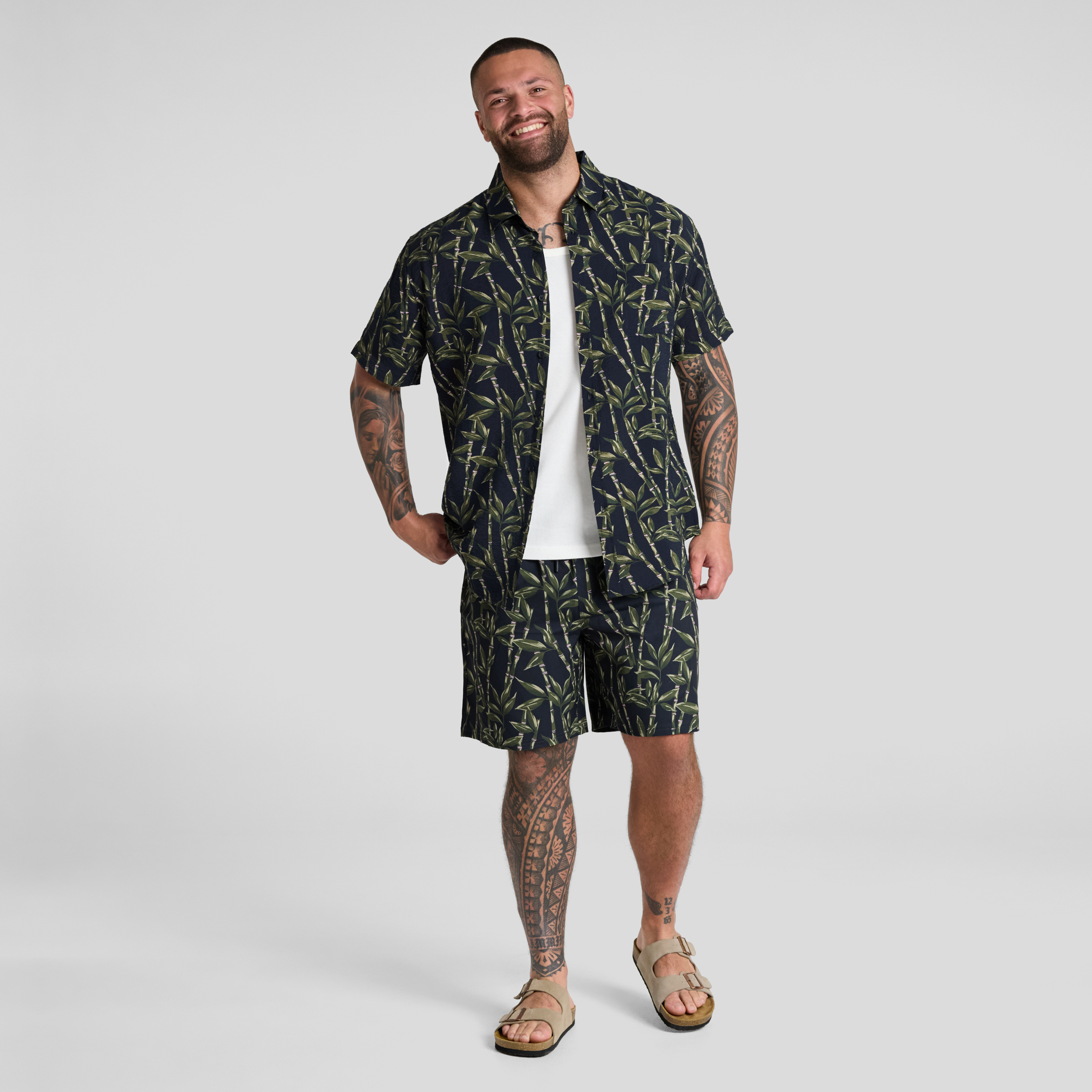 Ink Bamboo Print Shirt