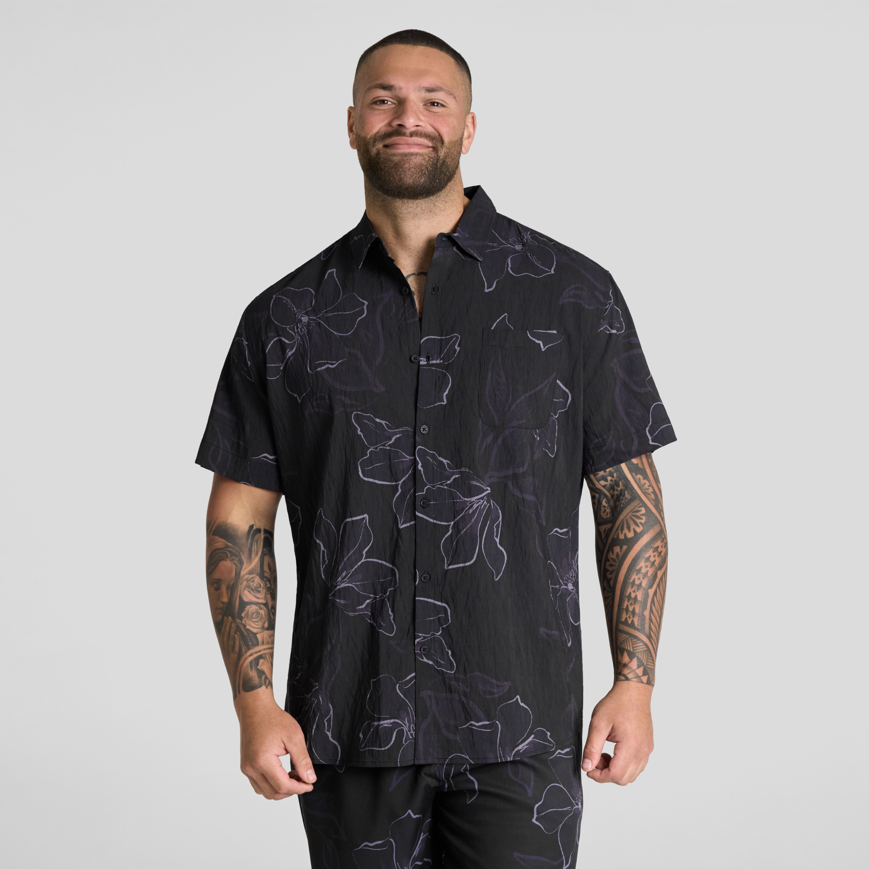 Smoke Floral Print Shirt