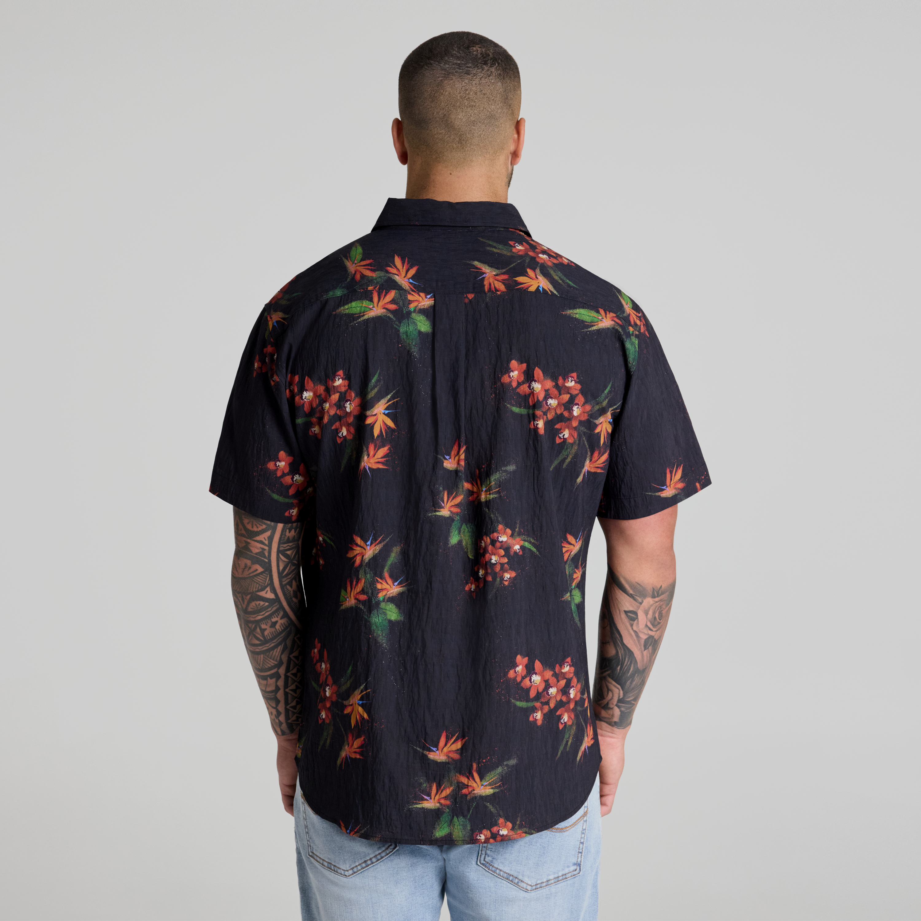 Charcoal Lava Floral Print Shirt
