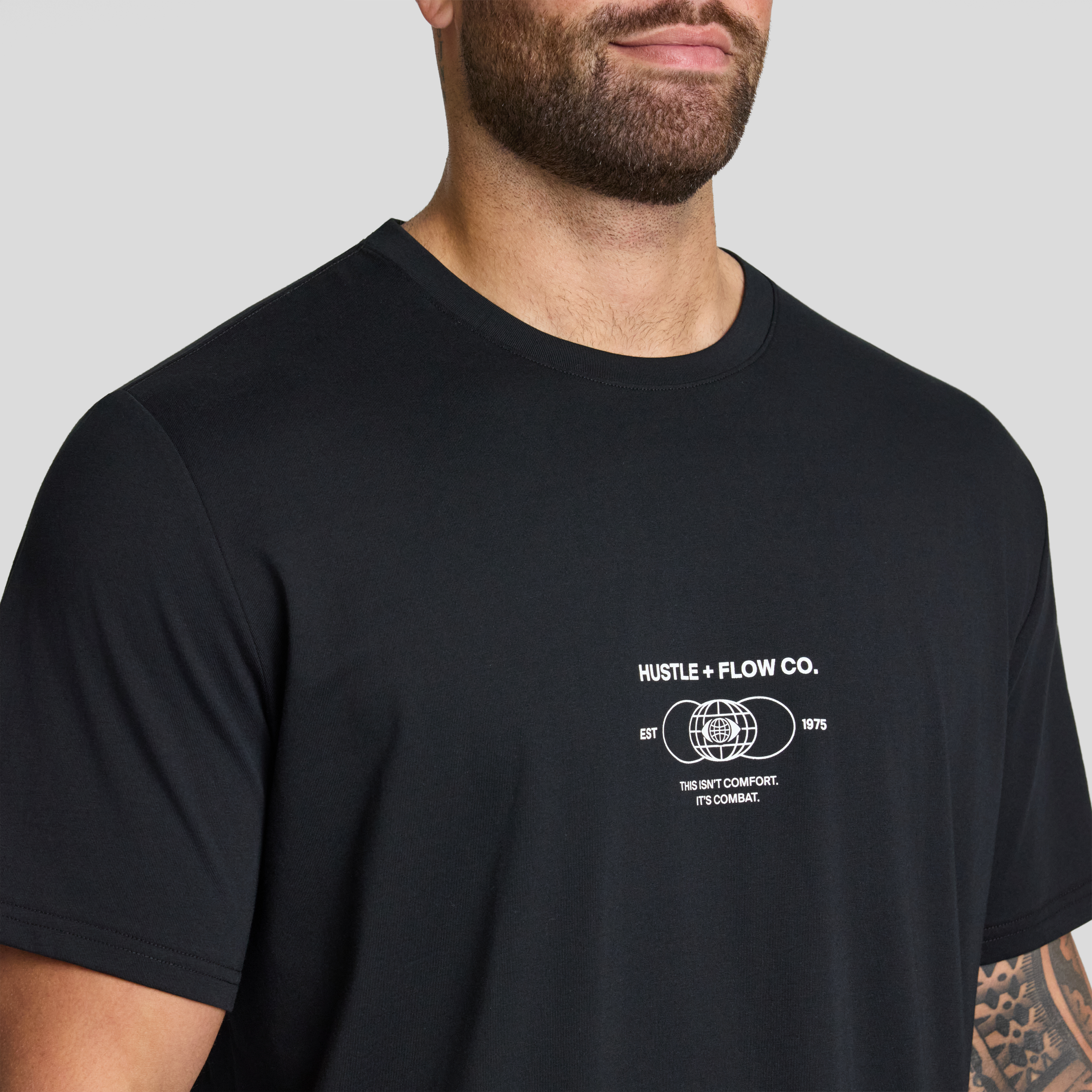 Black Hustle Longline Tee