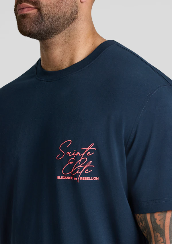 Navy Elite Stretch Classic Tee