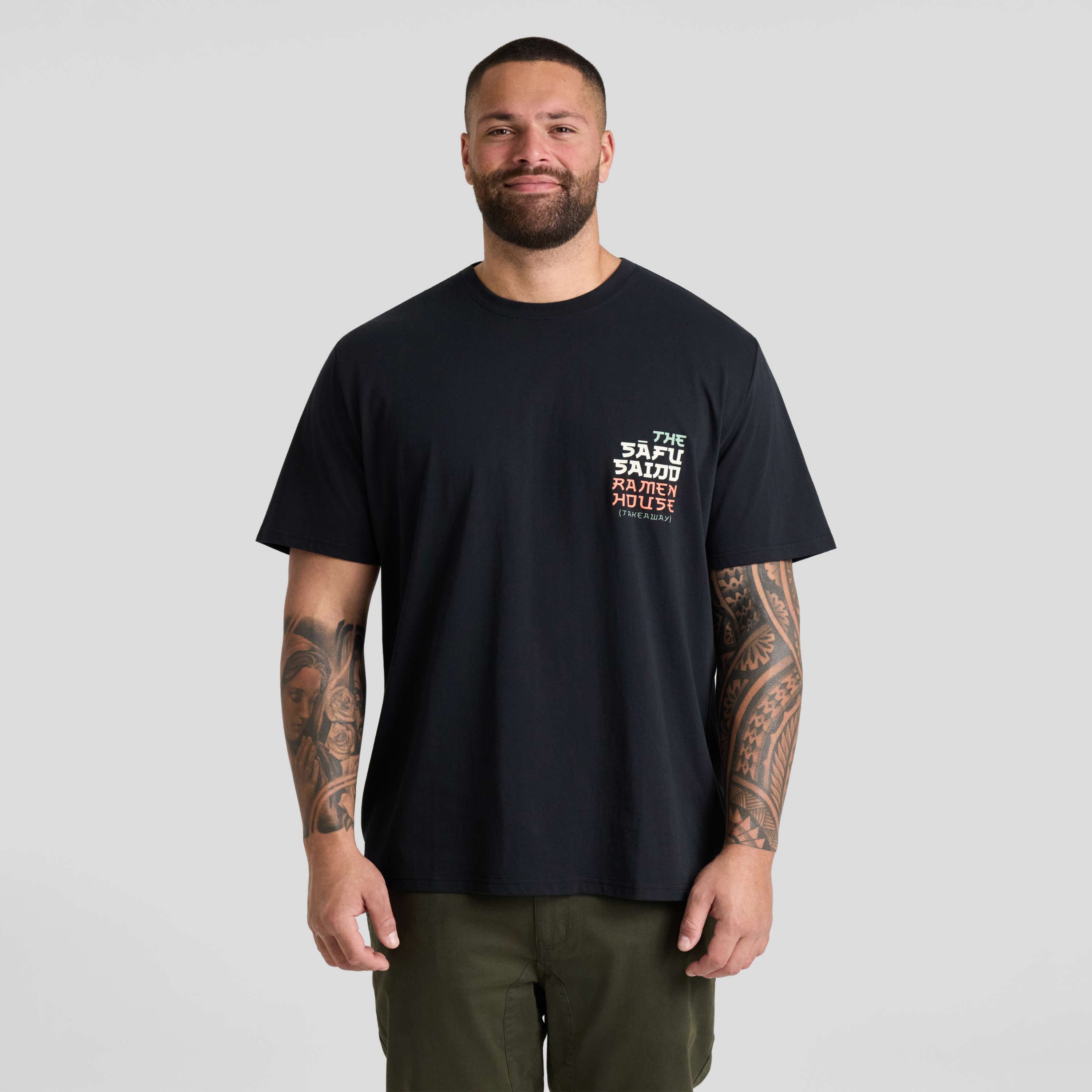 Black Ramen Crew Neck Tee