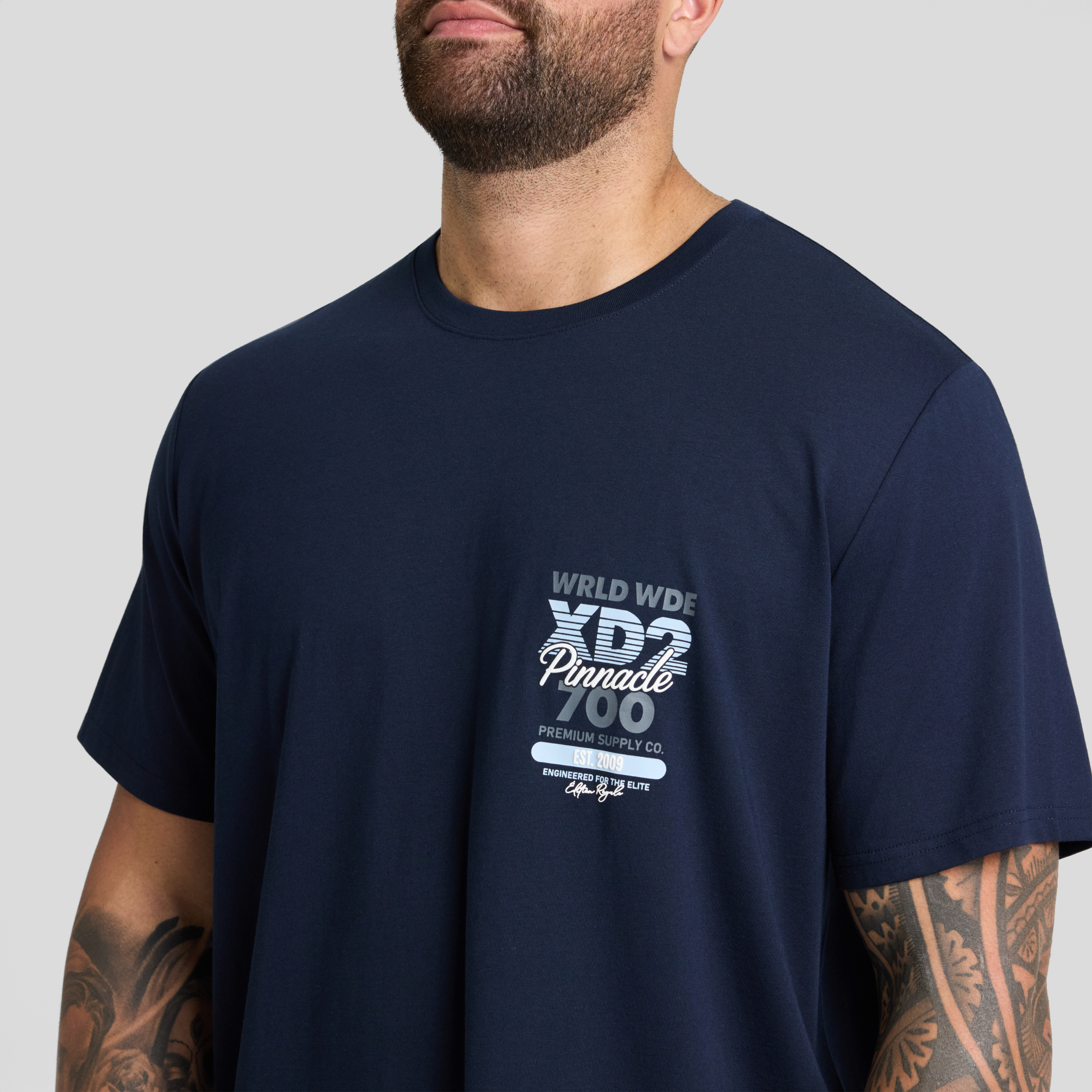 Navy Pinnacle Longline Tee