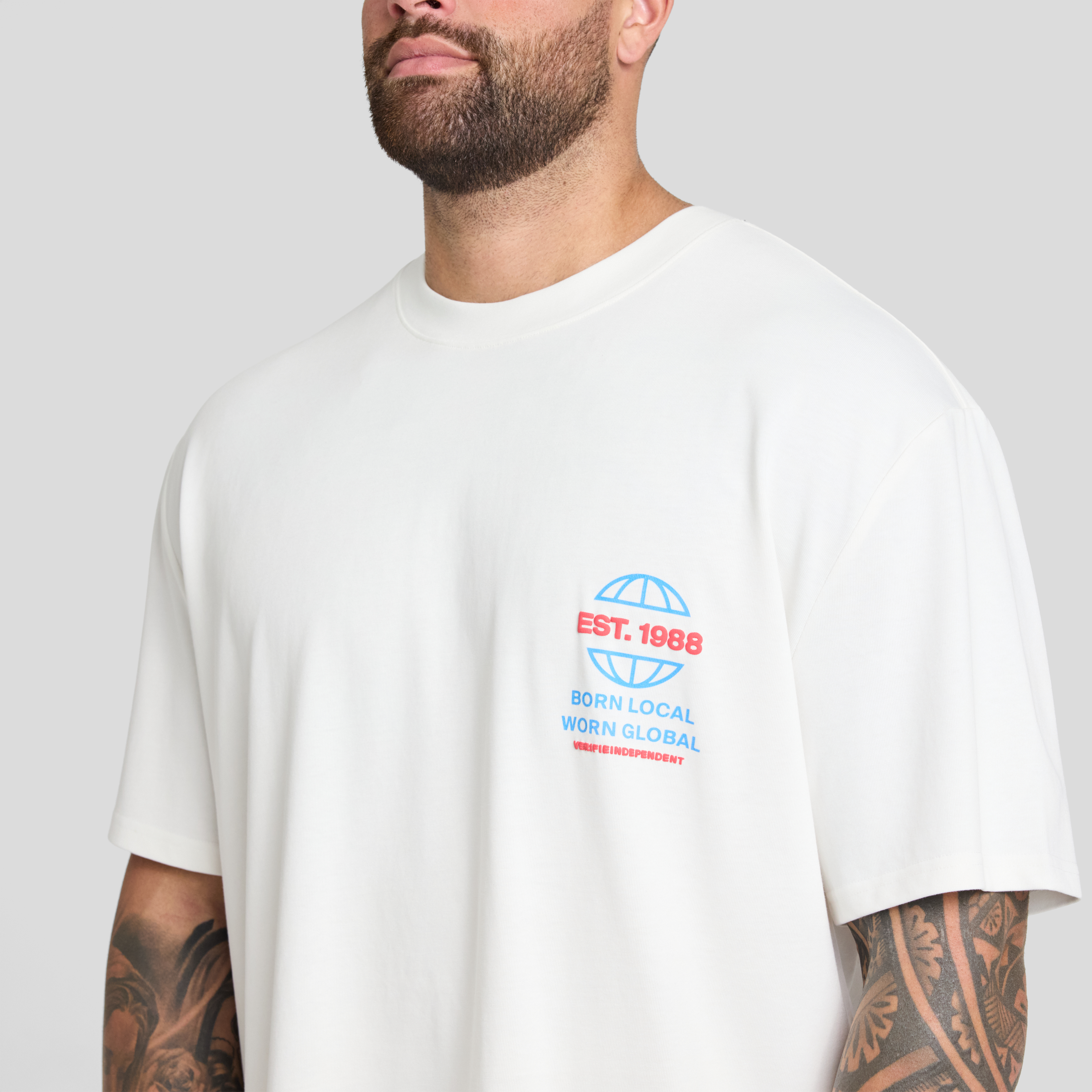 White Local Relaxed Fit Tee