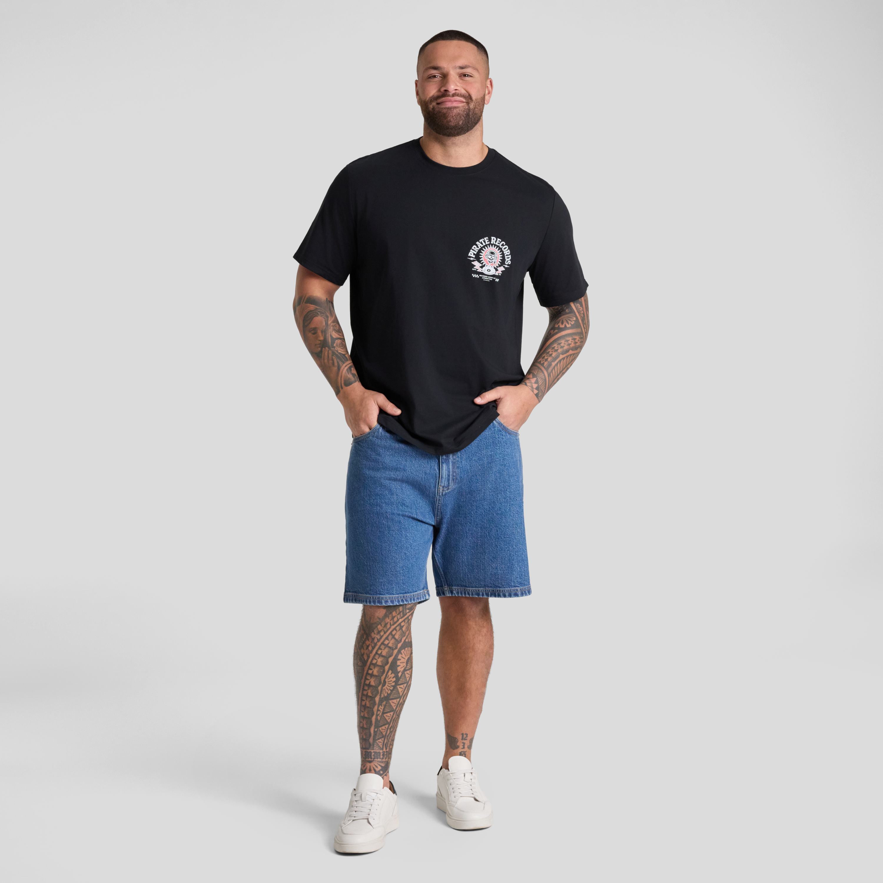 Black Pirate Crew Neck Tee