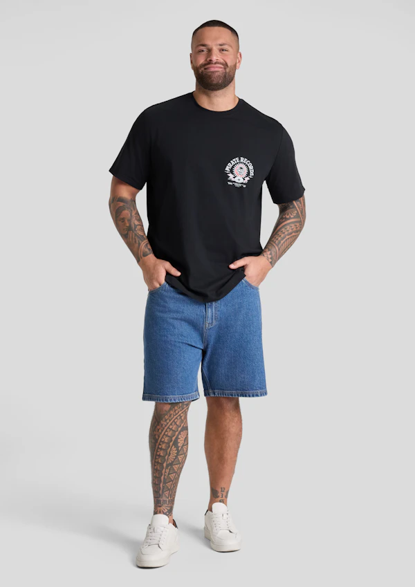 Black Pirate Crew Neck Tee