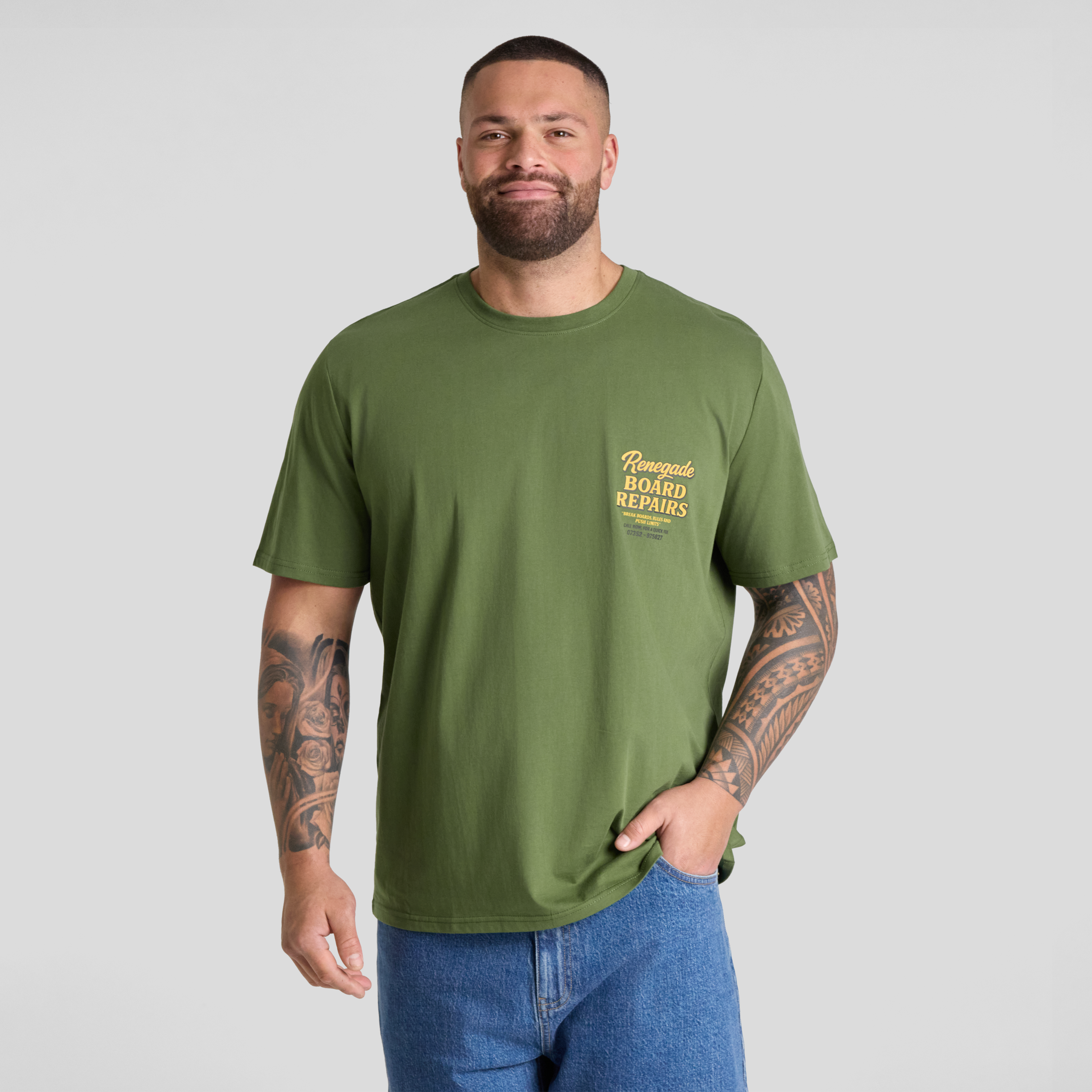 Green Renegade Crew Neck Tee