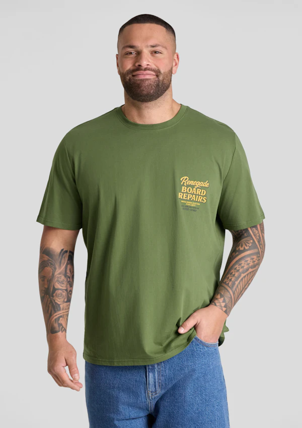 Green Renegade Crew Neck Tee