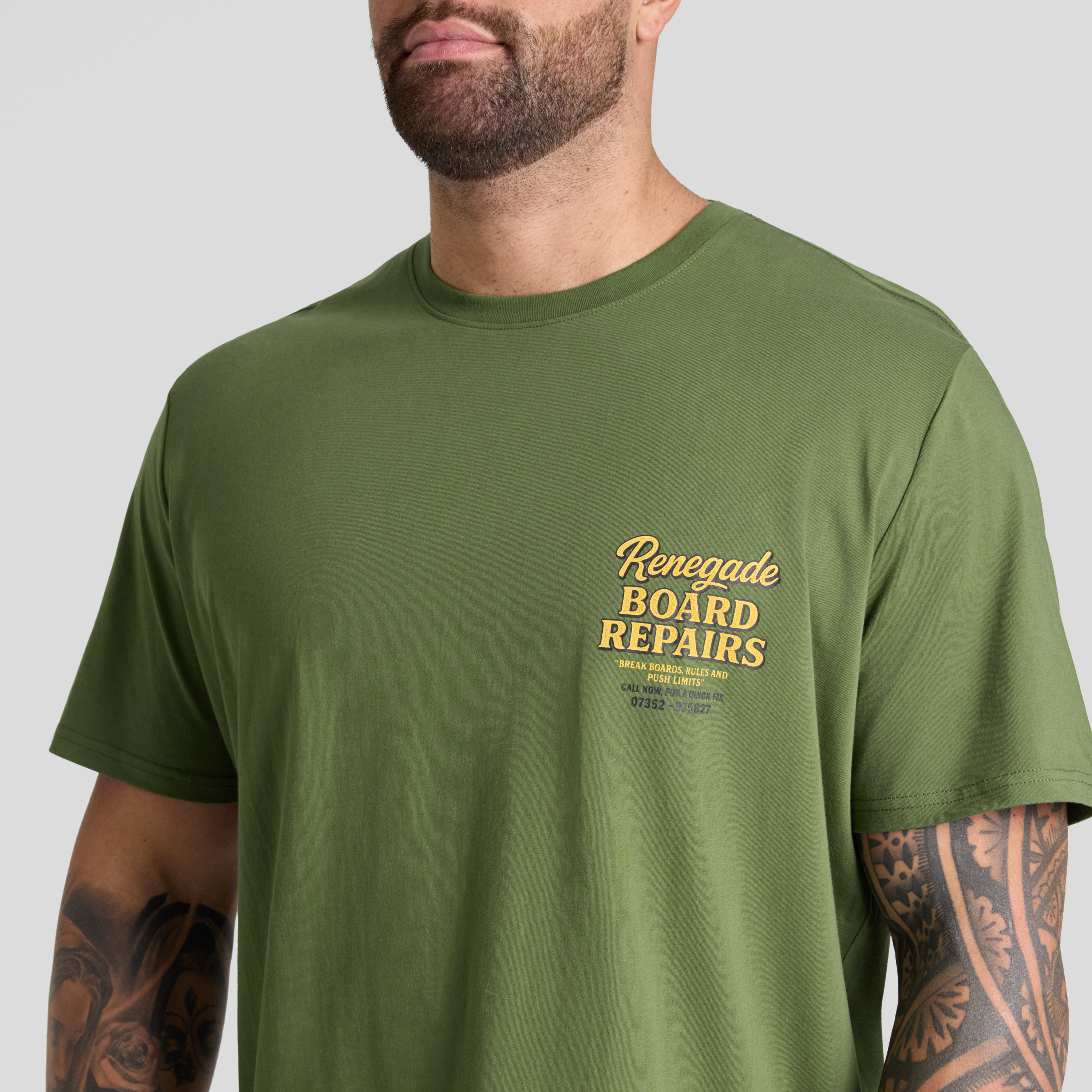 Green Renegade Crew Neck Tee
