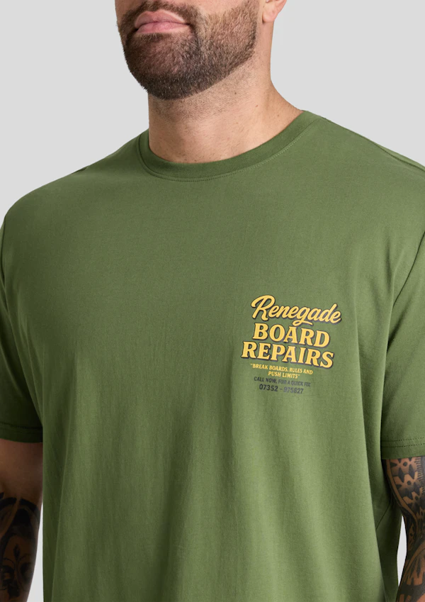 Green Renegade Crew Neck Tee