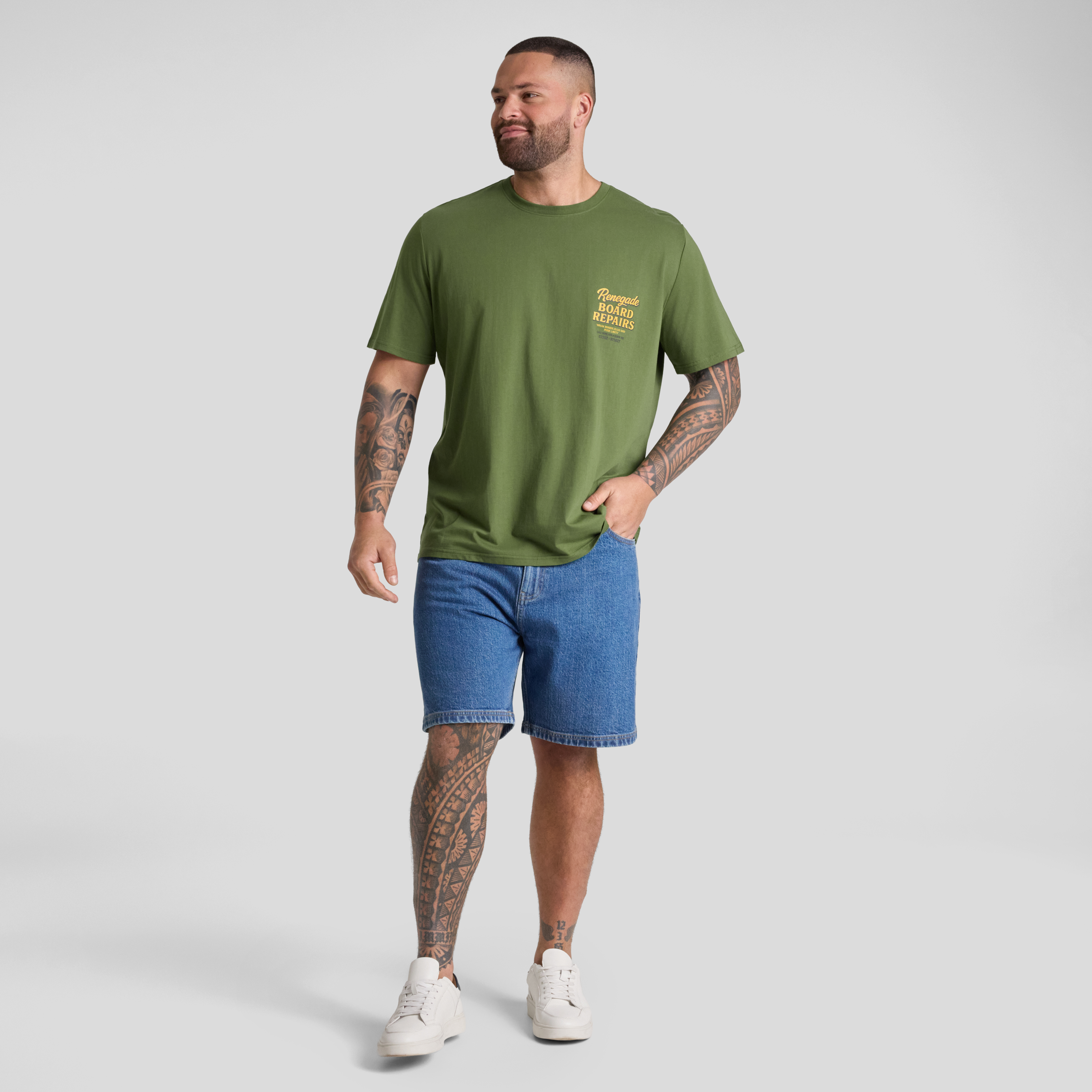 Green Renegade Crew Neck Tee