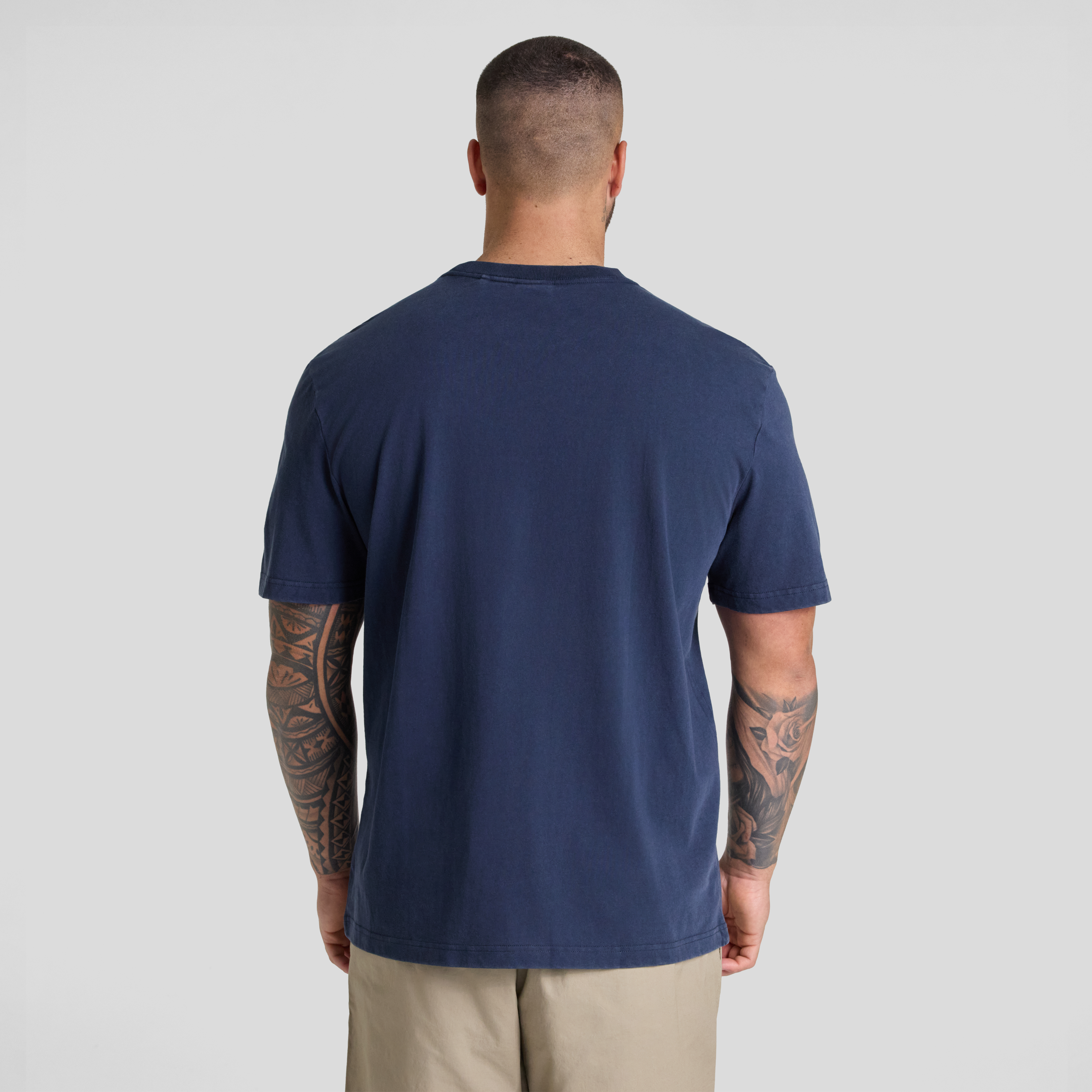 Washed Blue Wash Panel Classic Tee