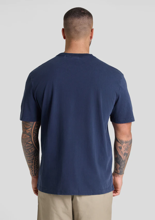 Washed Blue Wash Panel Classic Tee