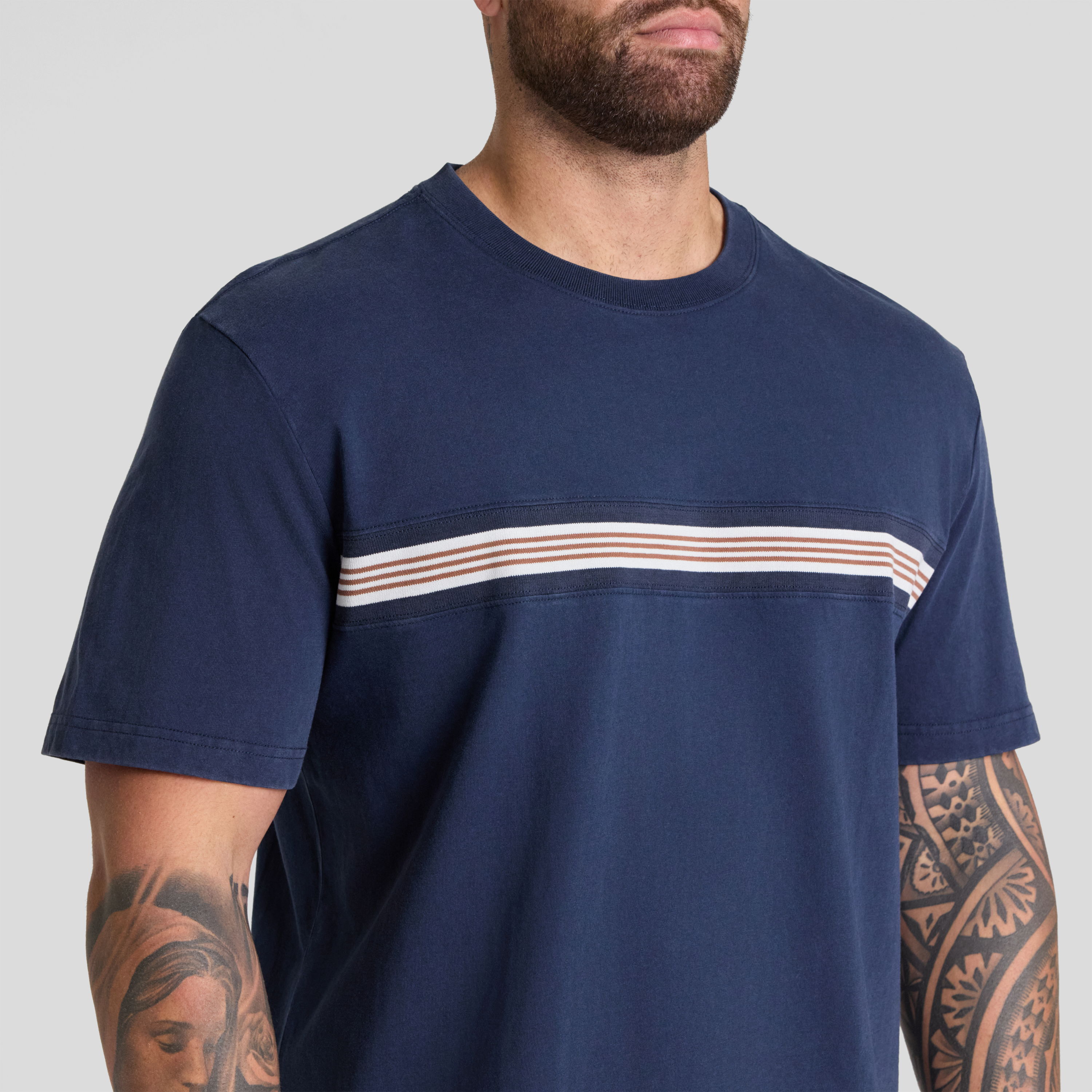 Washed Blue Wash Panel Classic Tee
