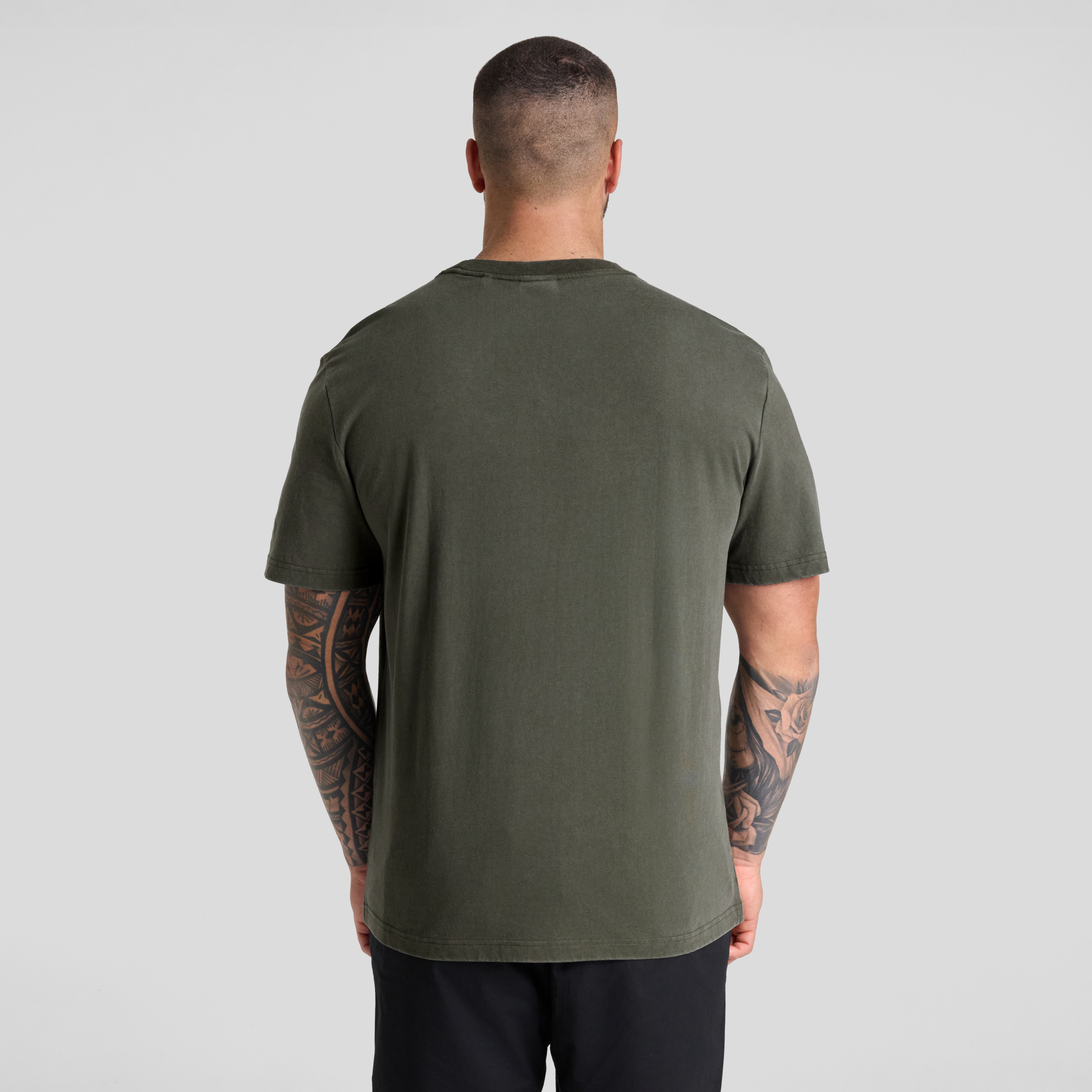 Washed Khaki Wash Panel Classic Tee