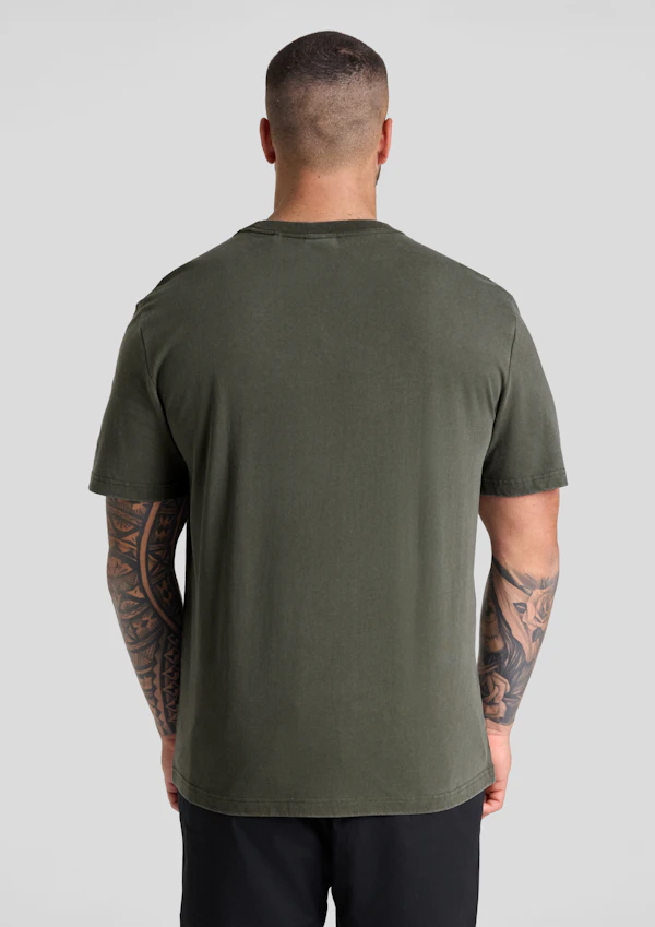 Washed Khaki Wash Panel Classic Tee