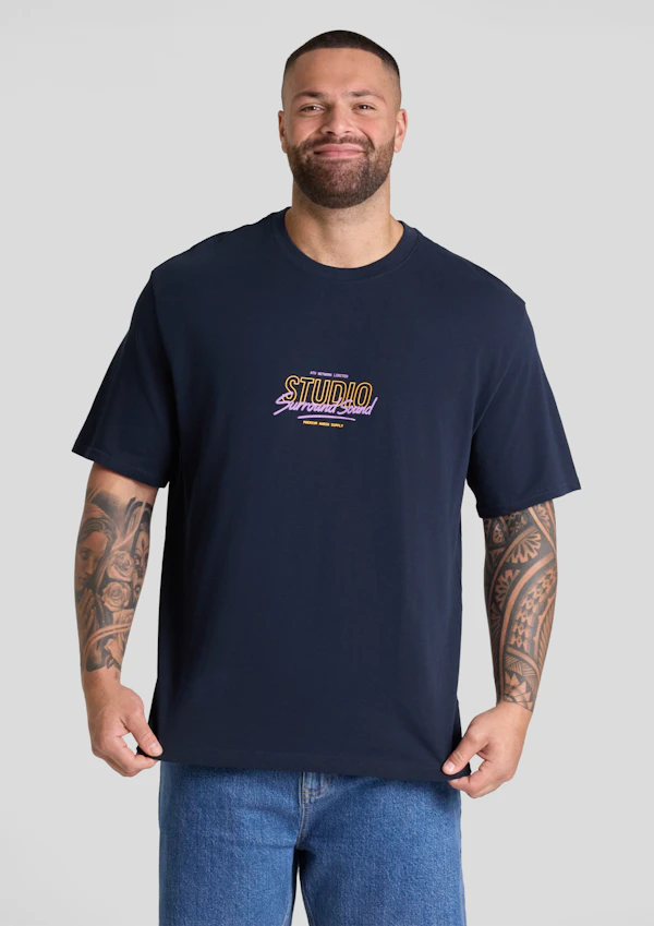 Navy Studio Relaxed Fit Tee