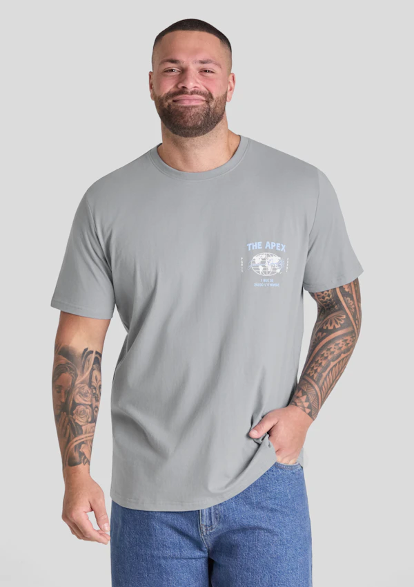 Cool Grey Hi Fidelity Longline Tee