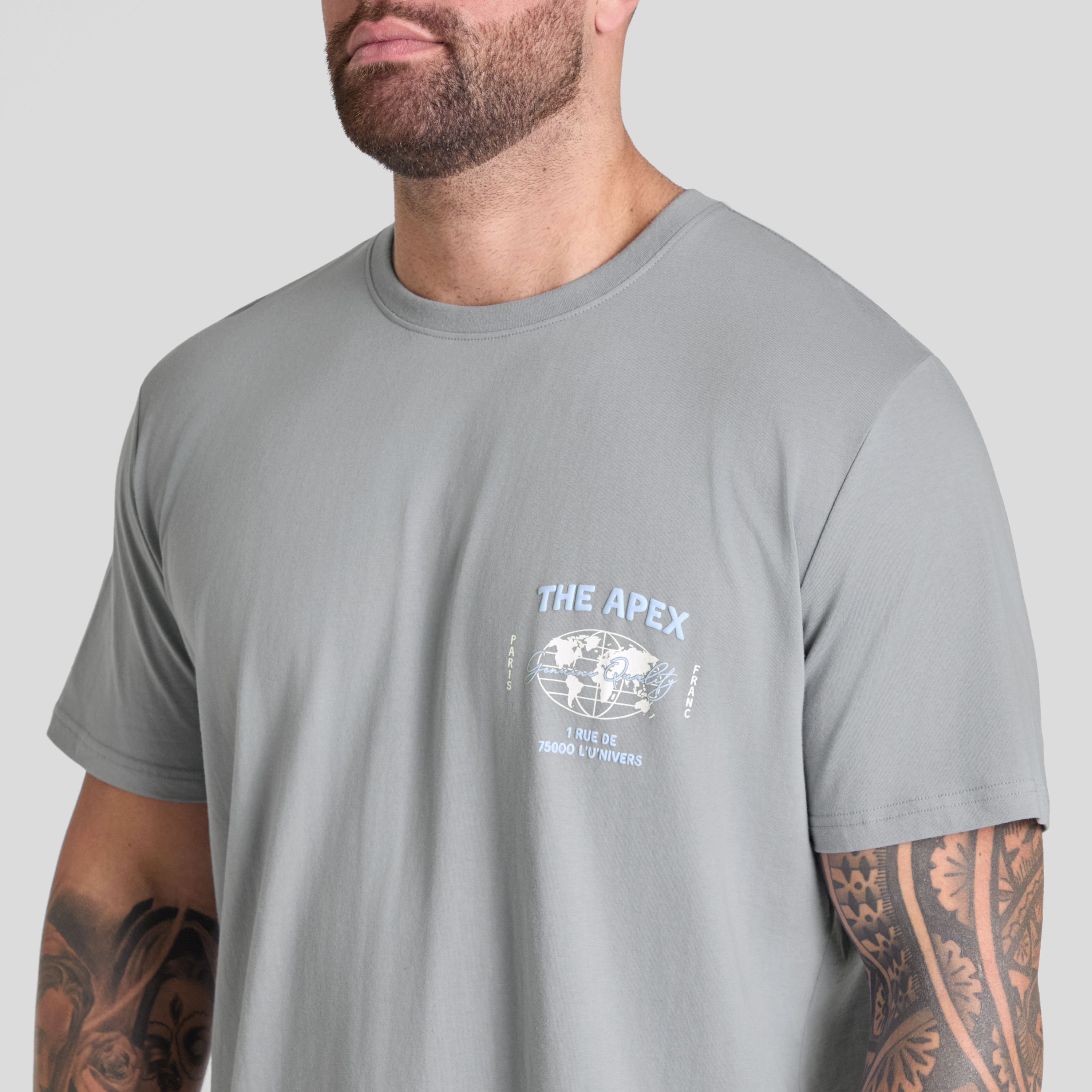 Cool Grey Hi Fidelity Longline Tee