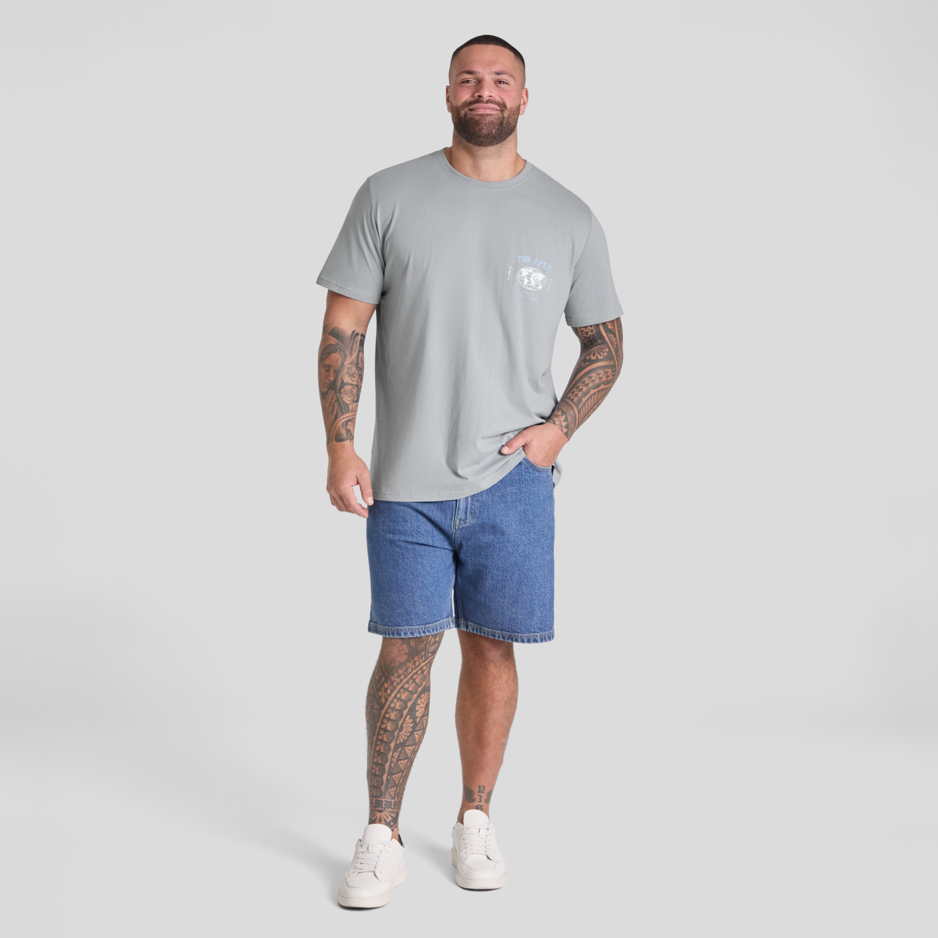 Cool Grey Hi Fidelity Longline Tee