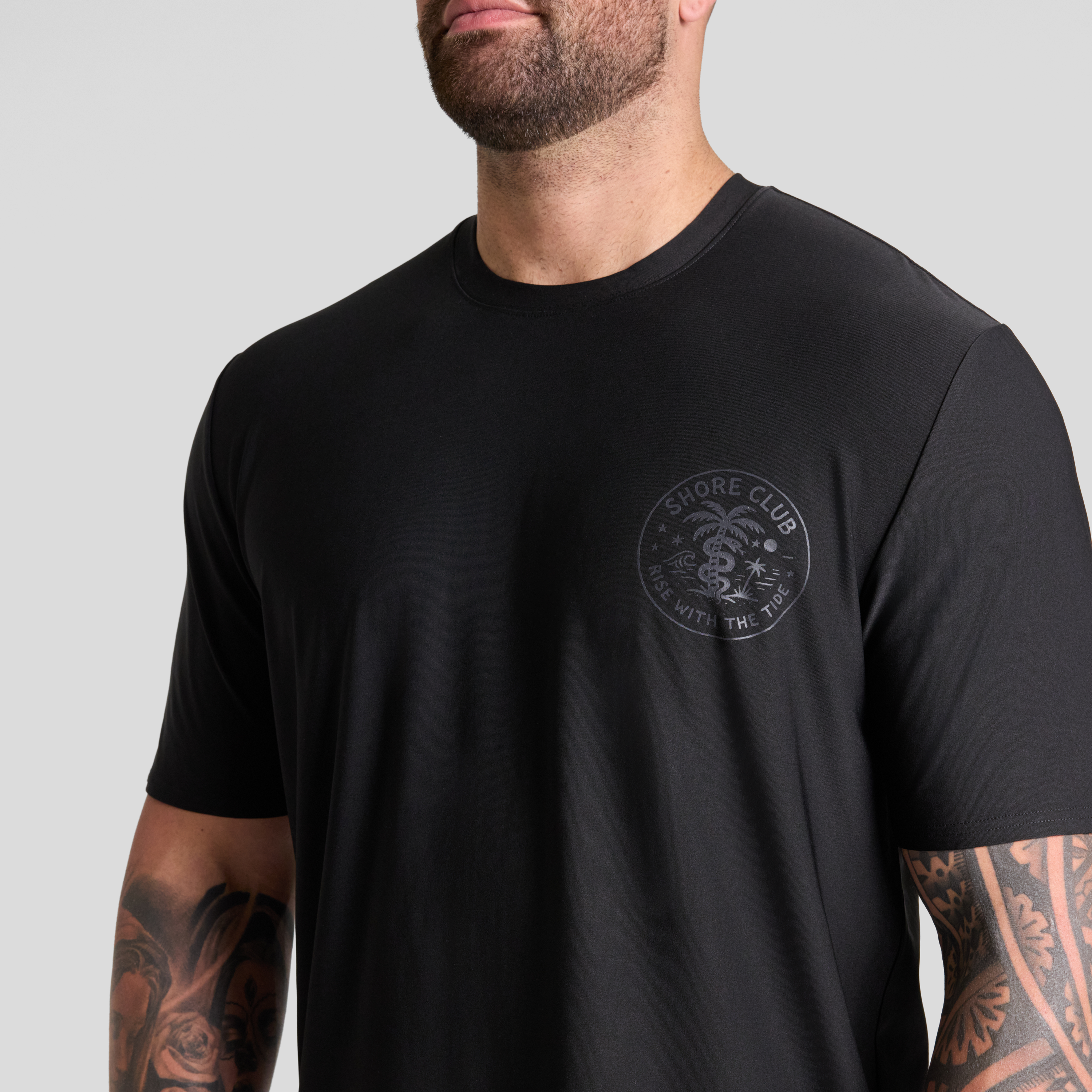 Black High Tide Swim Surf Tee