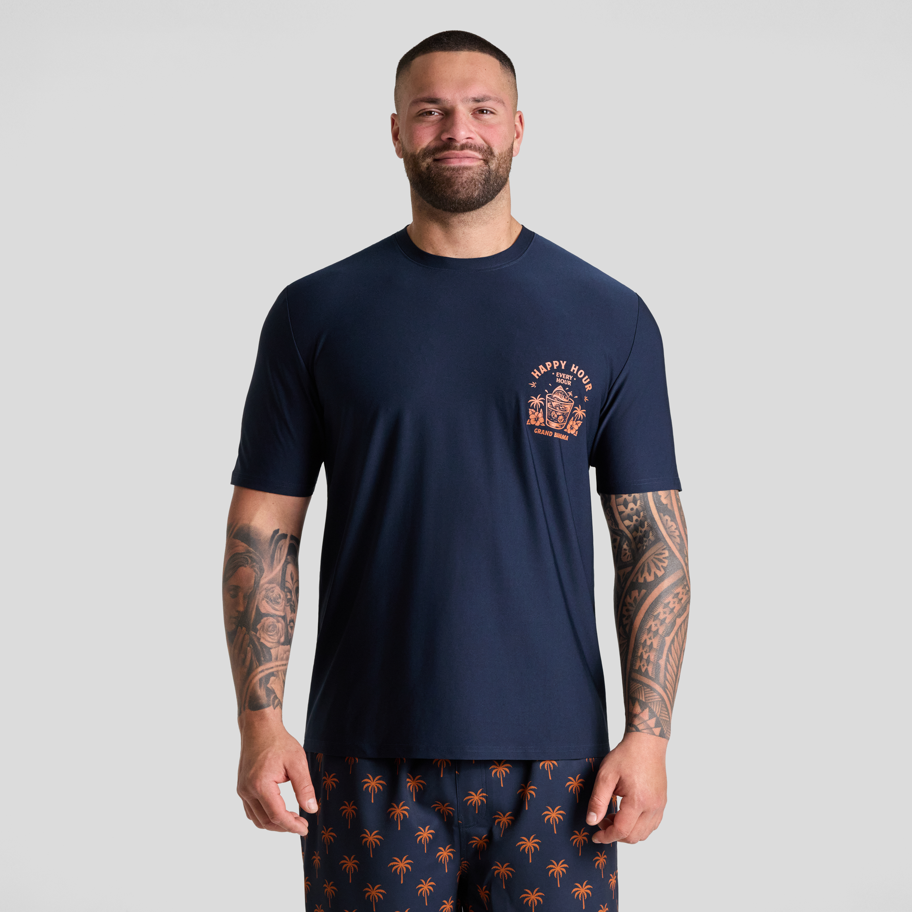 Navy Mai Tai Swim Surf Tee