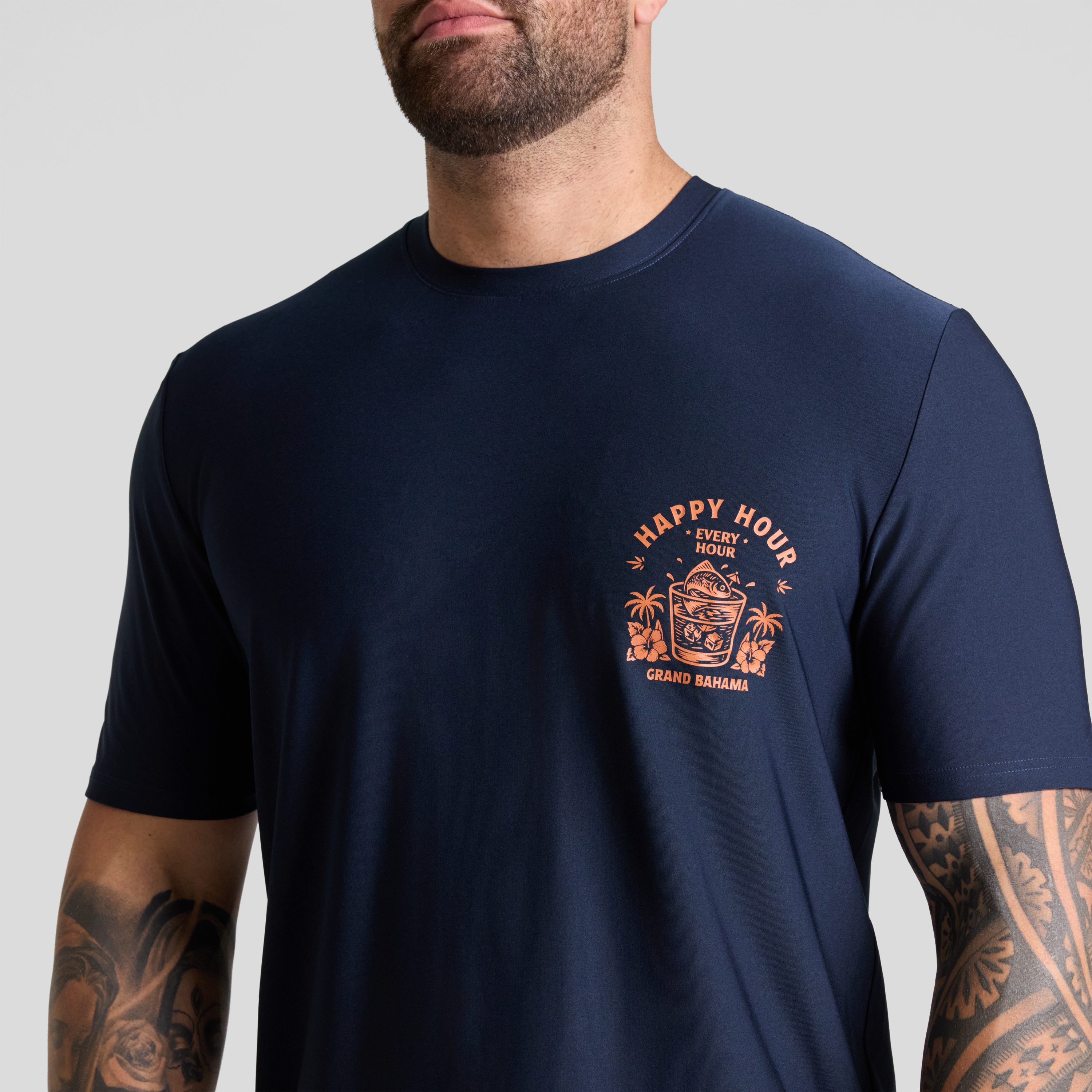 Navy Mai Tai Swim Surf Tee