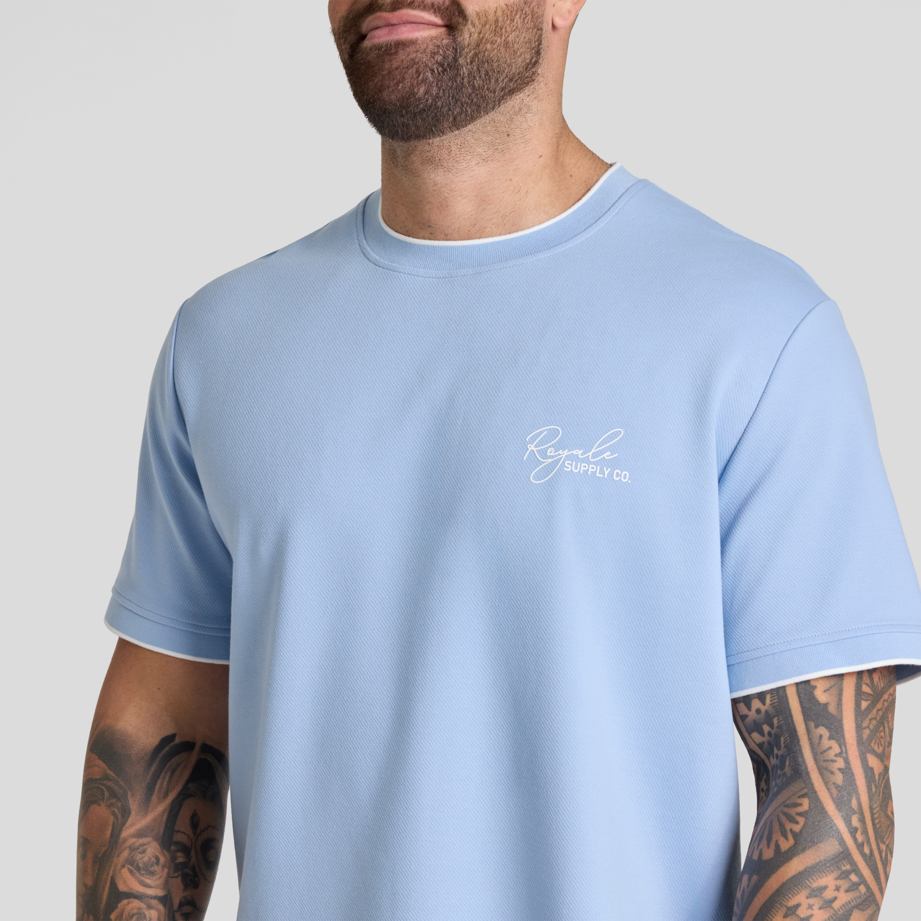 Sky Contrast Bias Tee