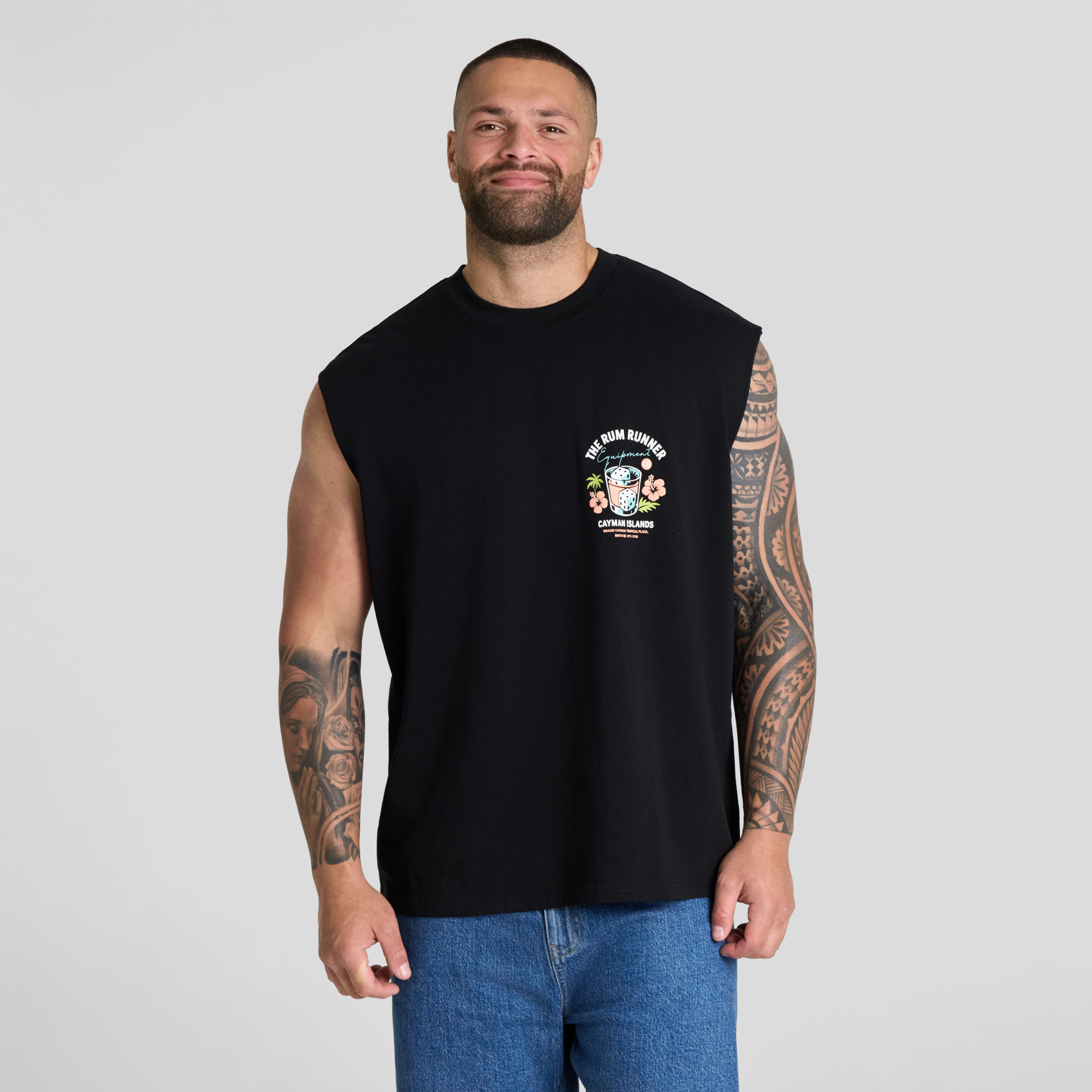 Black Rum Runner Muscle Tee
