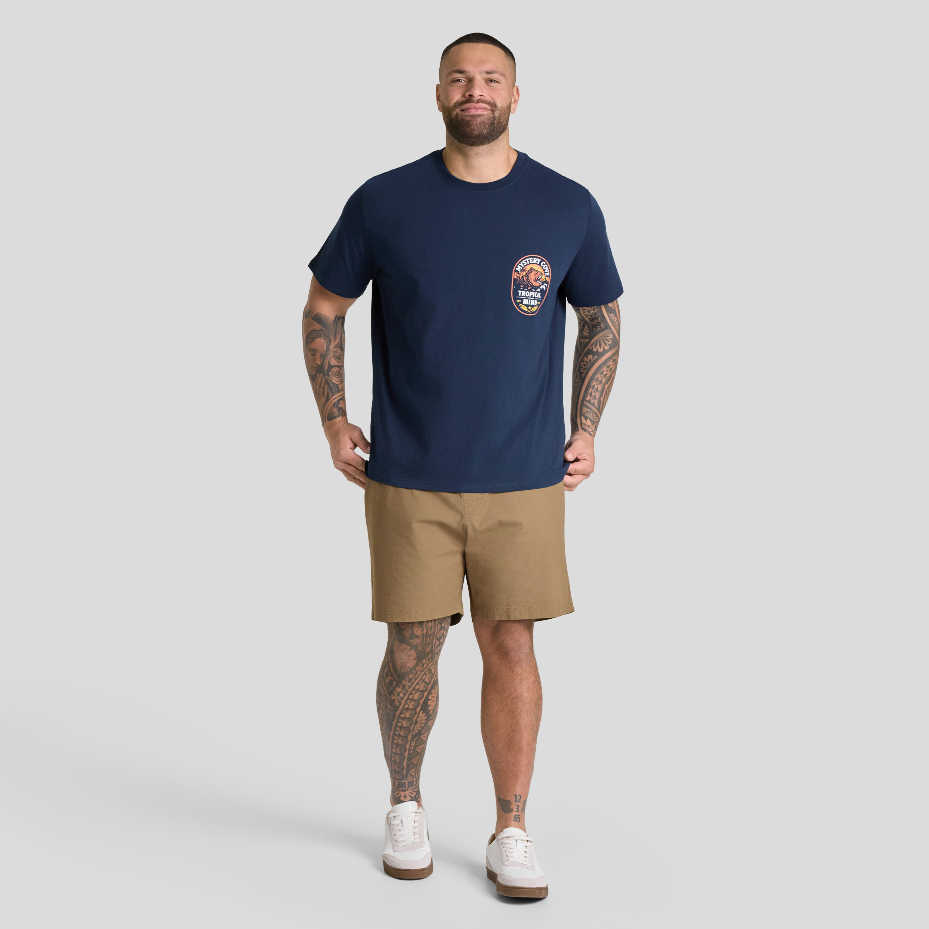 Navy Mystery Cove Crew Neck Tee