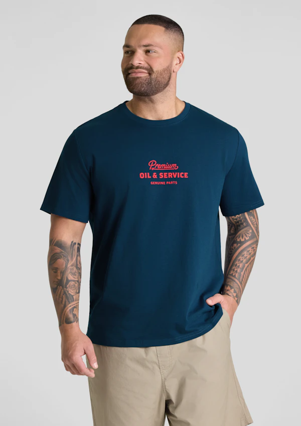 Teal Revolte Crew Neck Tee