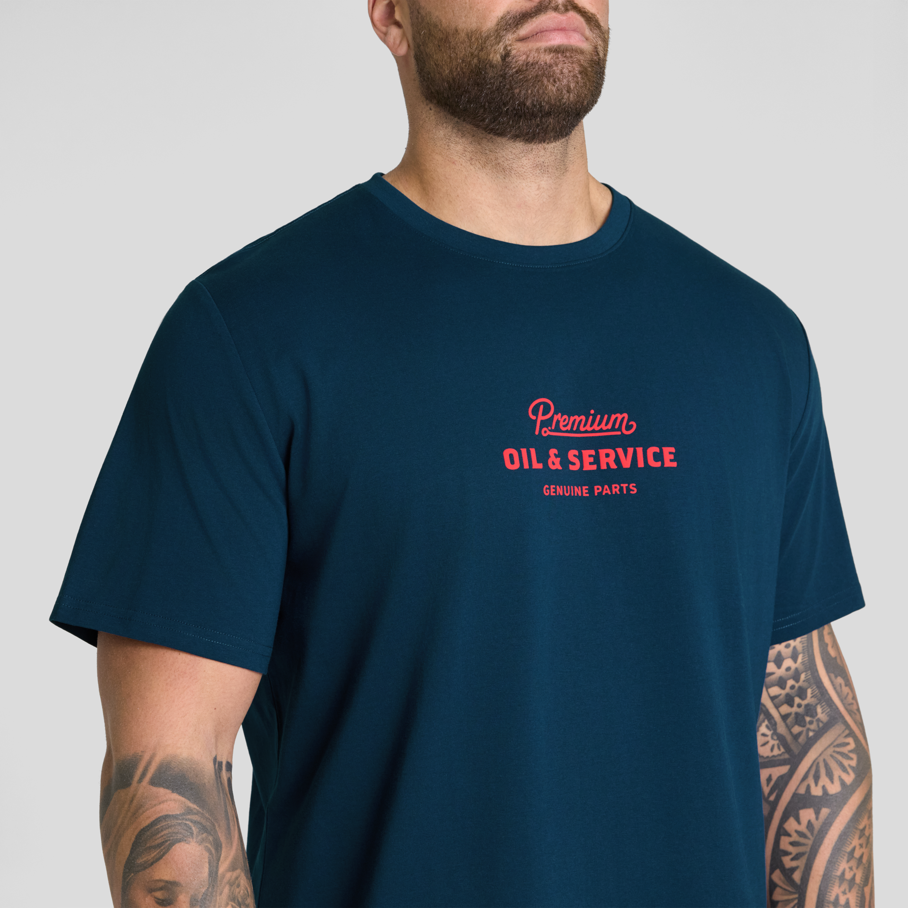 Teal Revolte Crew Neck Tee