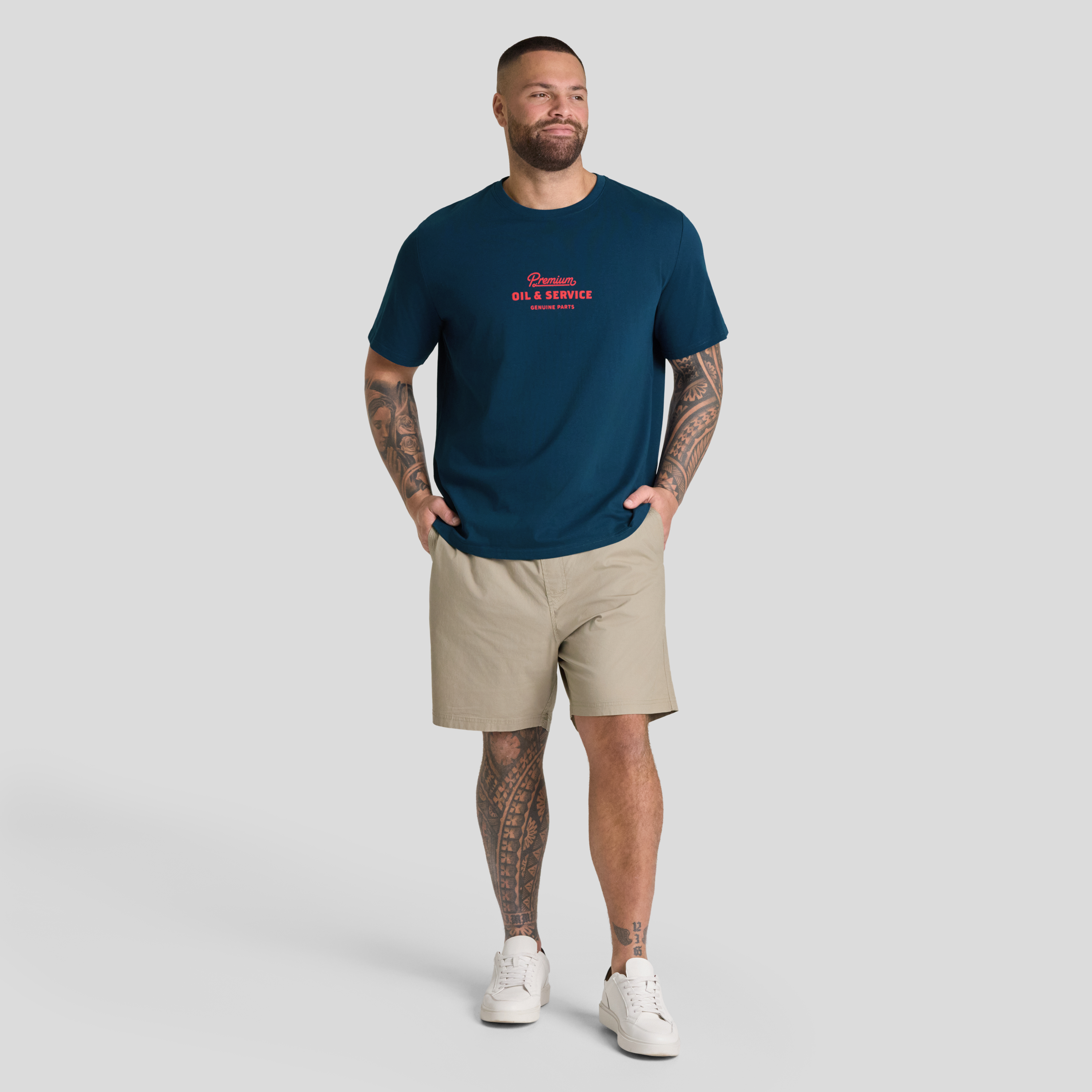 Teal Revolte Crew Neck Tee