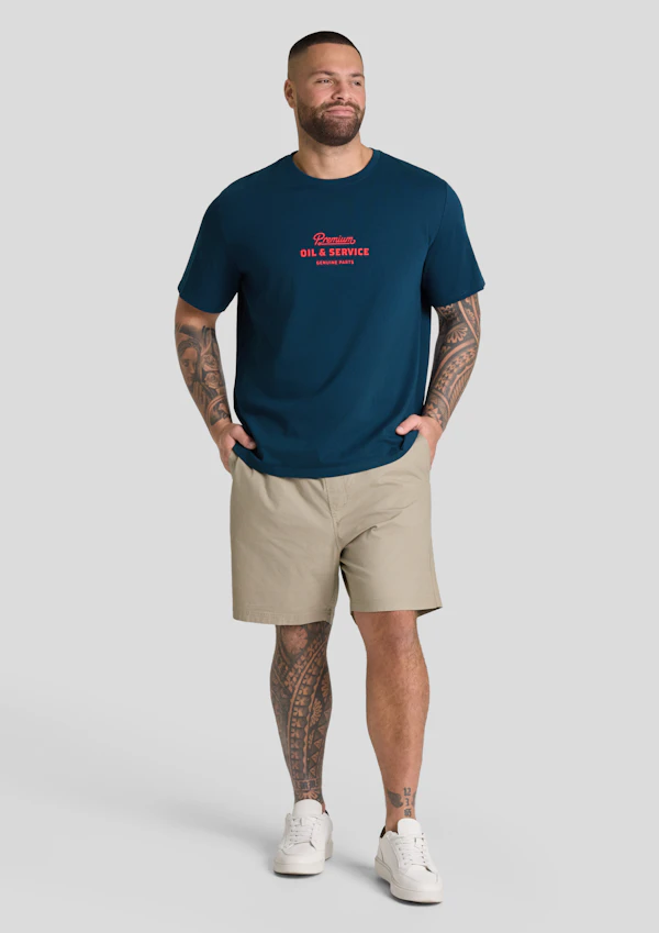 Teal Revolte Crew Neck Tee