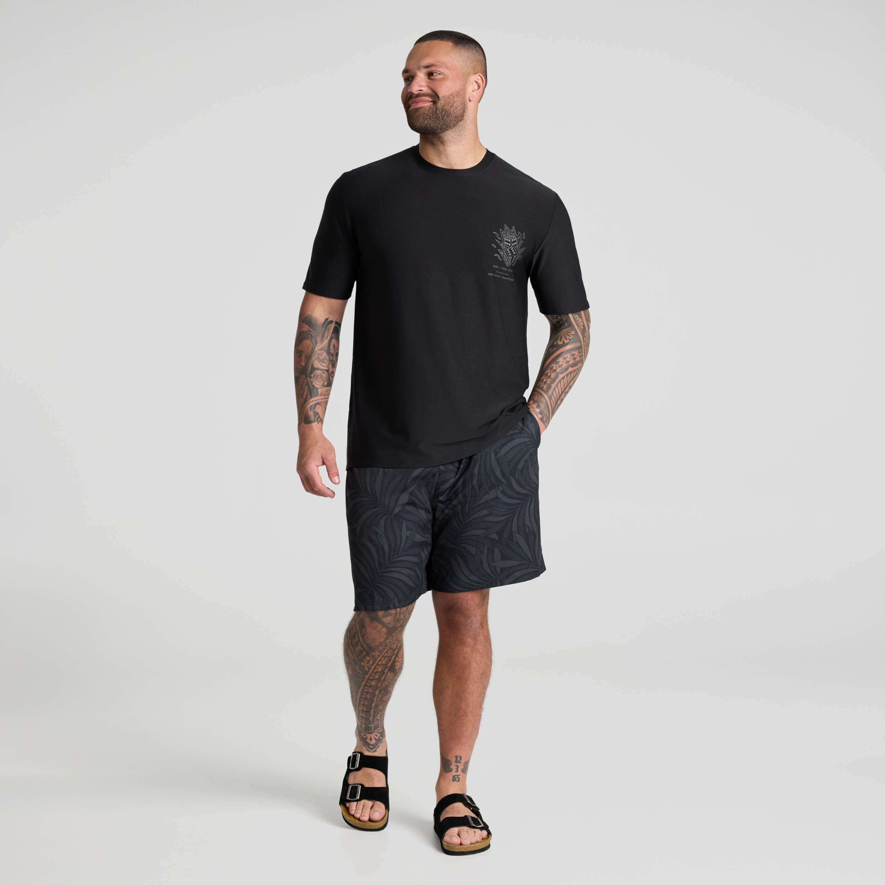 Black Dicey Swim Surf Tee