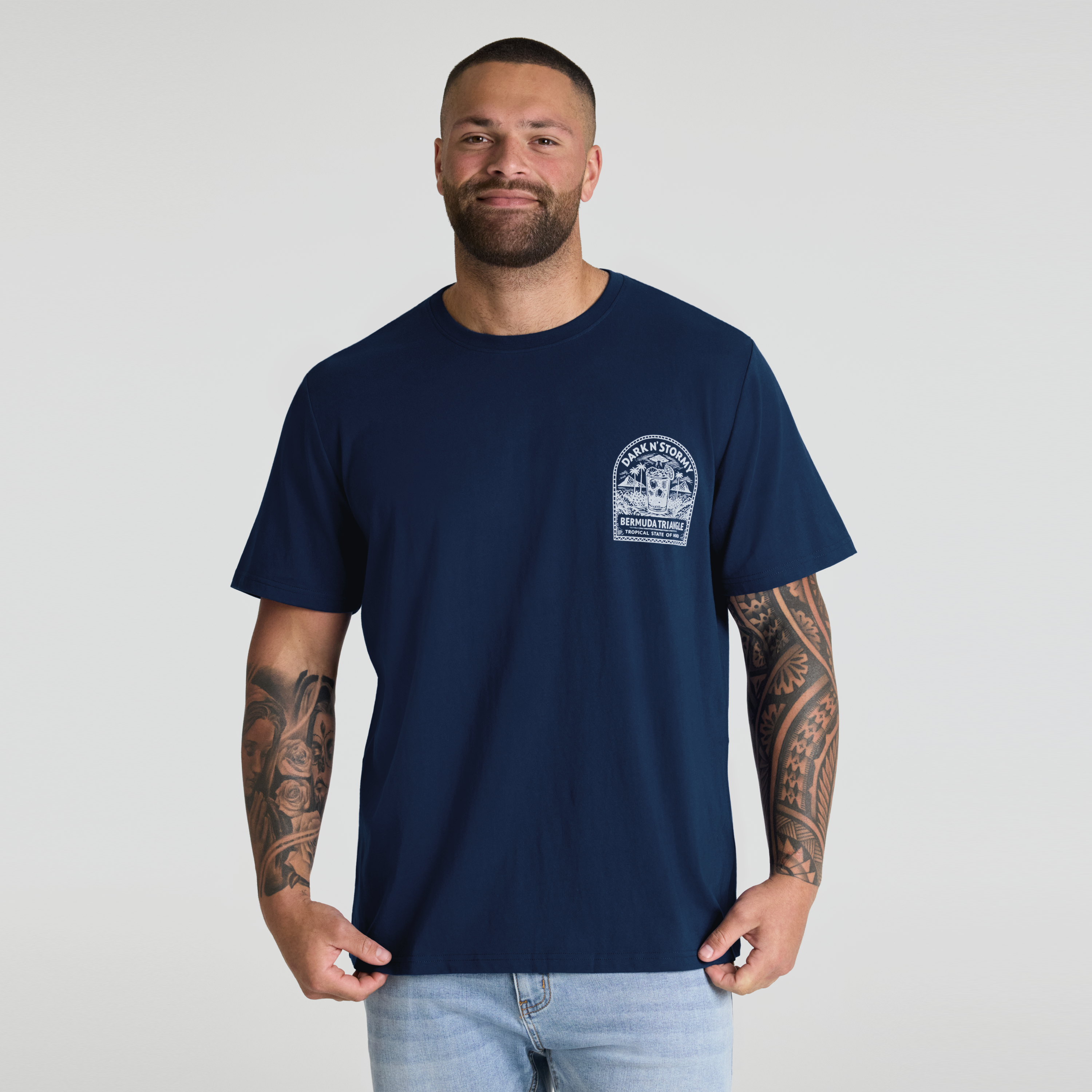 Ink Navy Stormy Print Tee