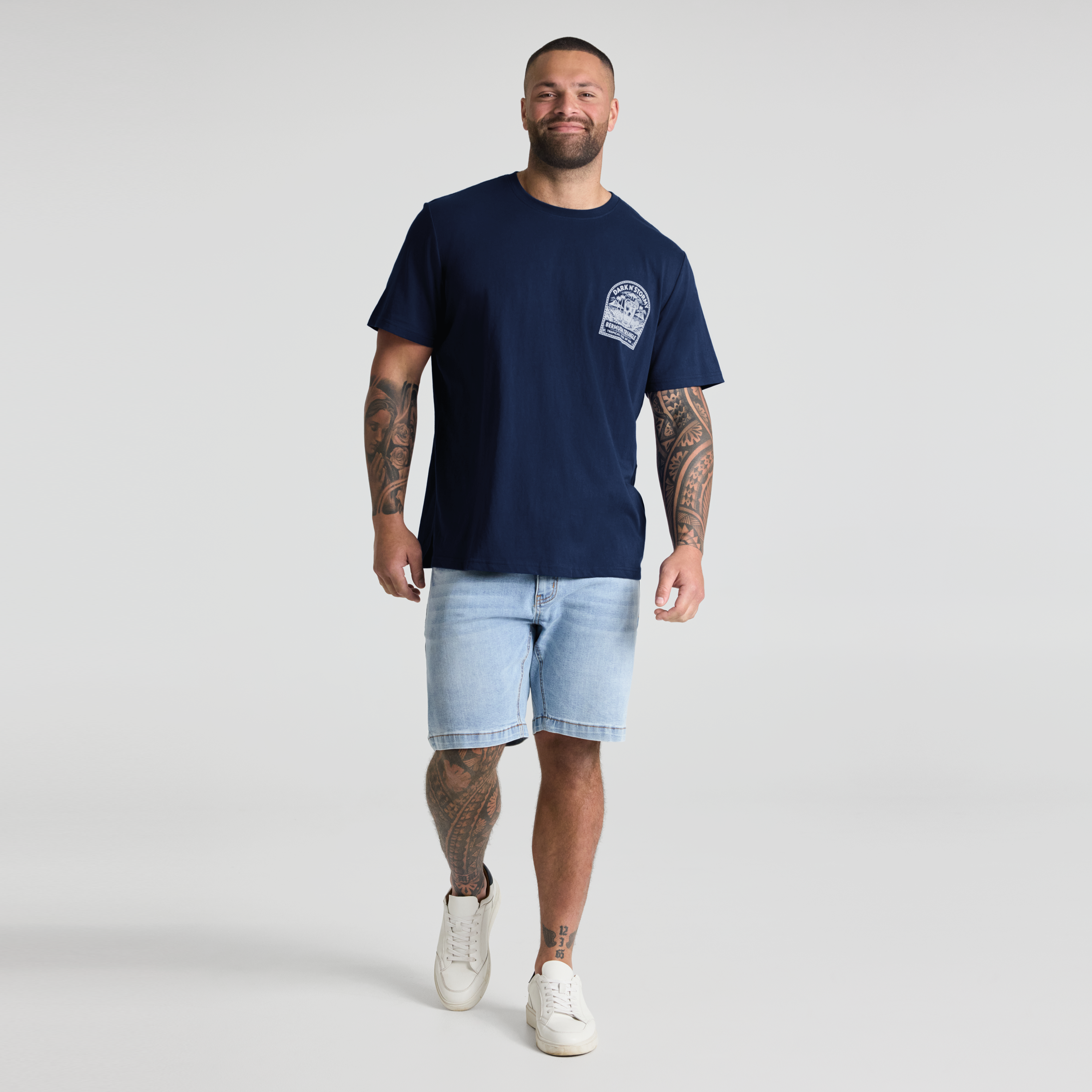 Ink Navy Stormy Print Tee