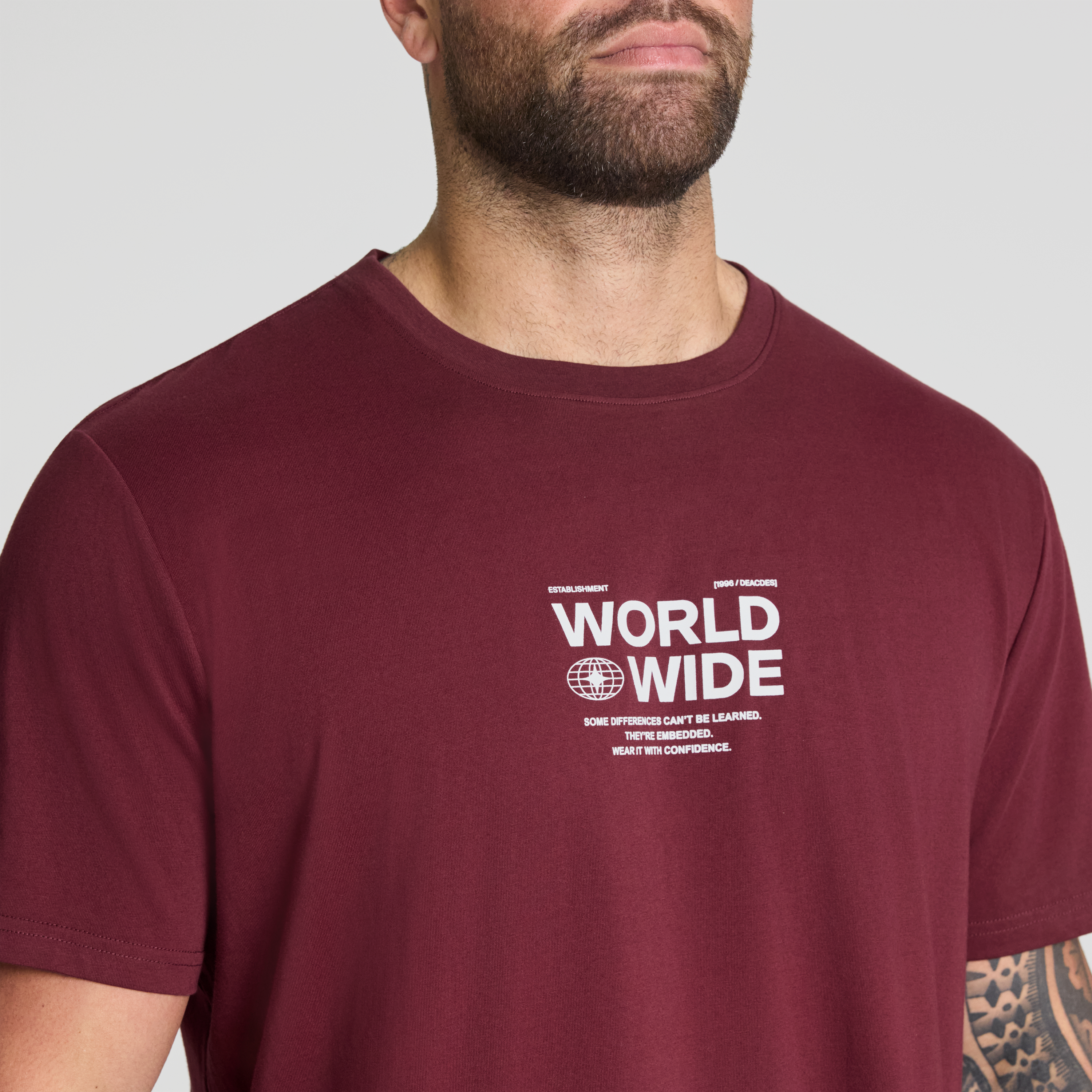 Berry Wide World  Print Tee