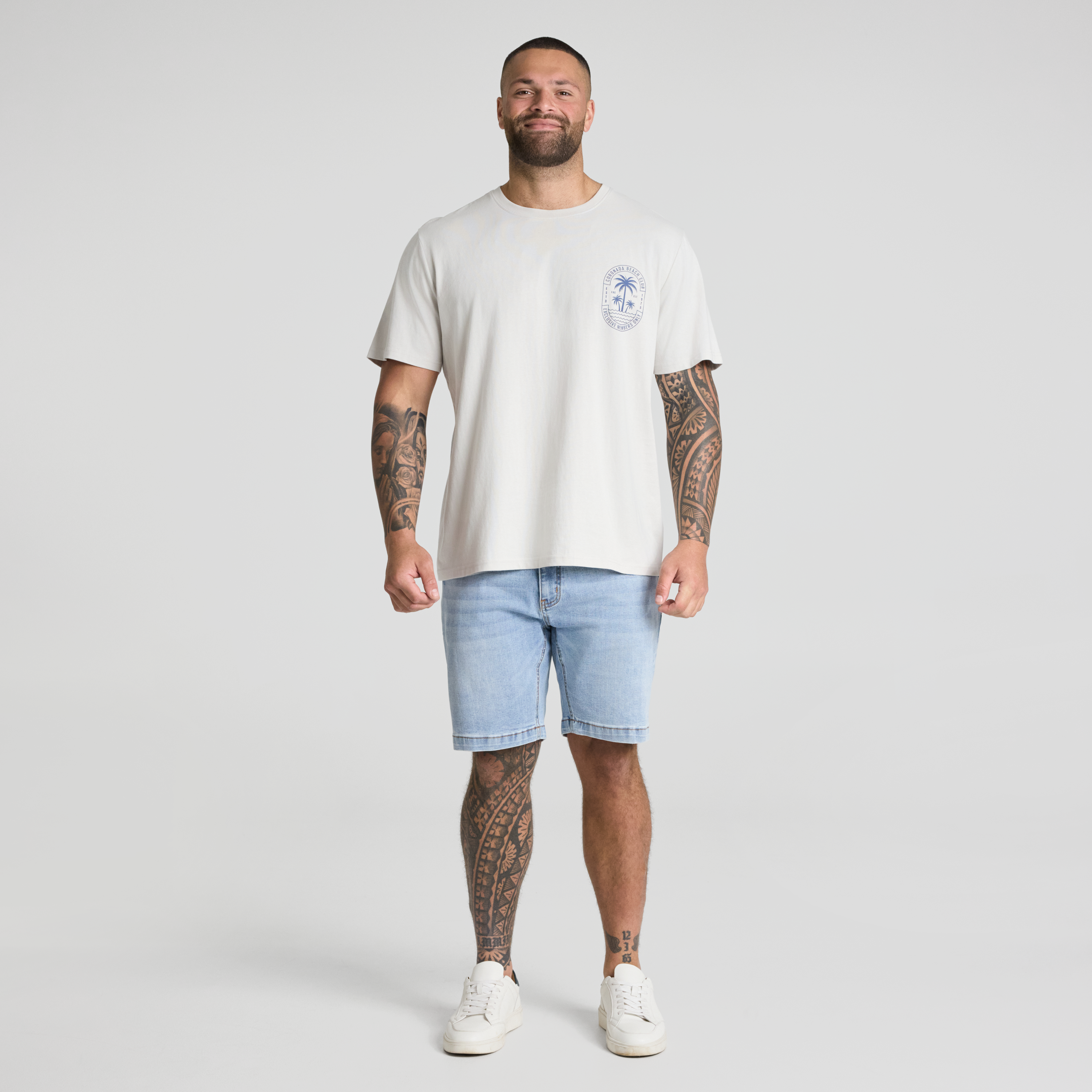 Light Grey Members  Print Tee