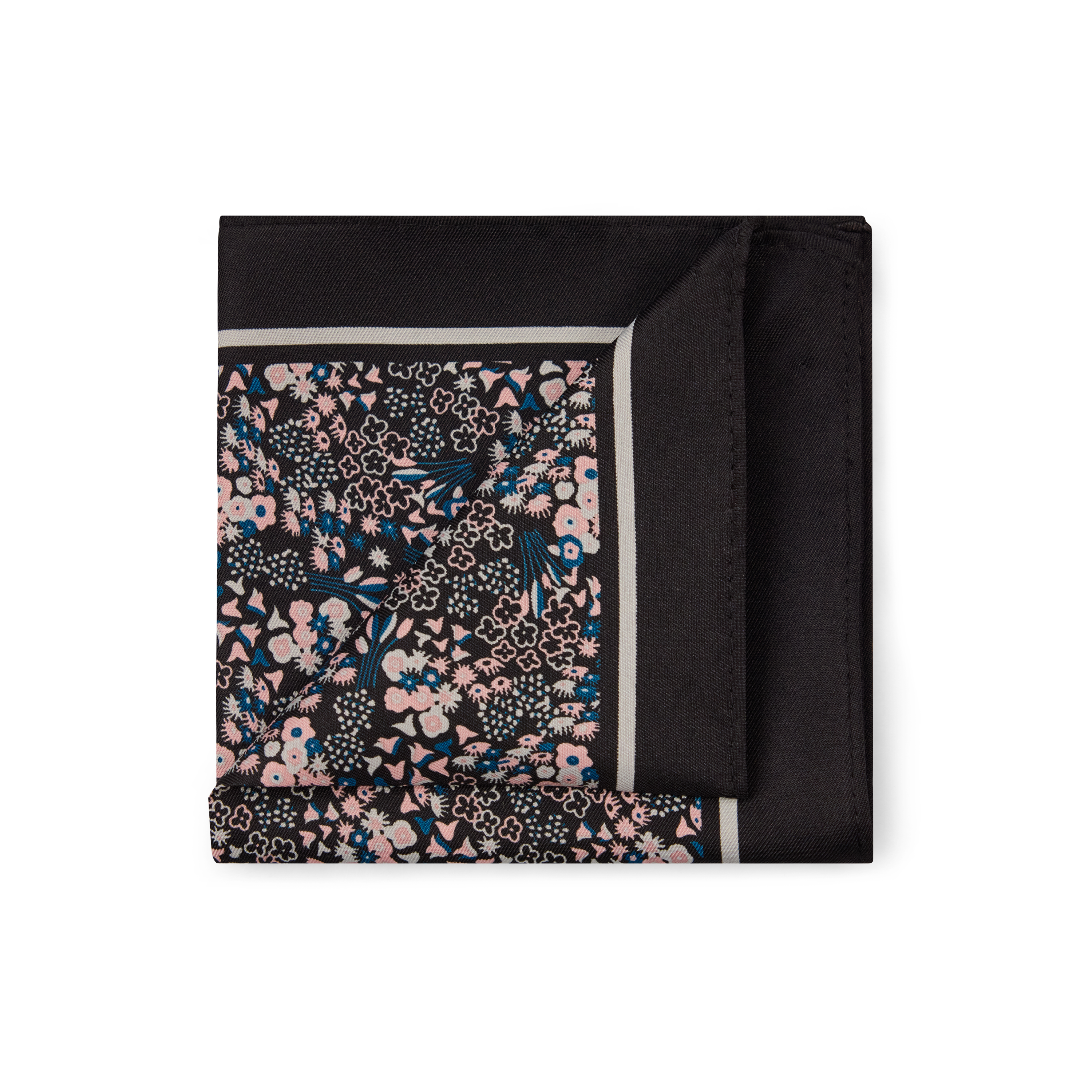 Black Ditsy Pocket Square