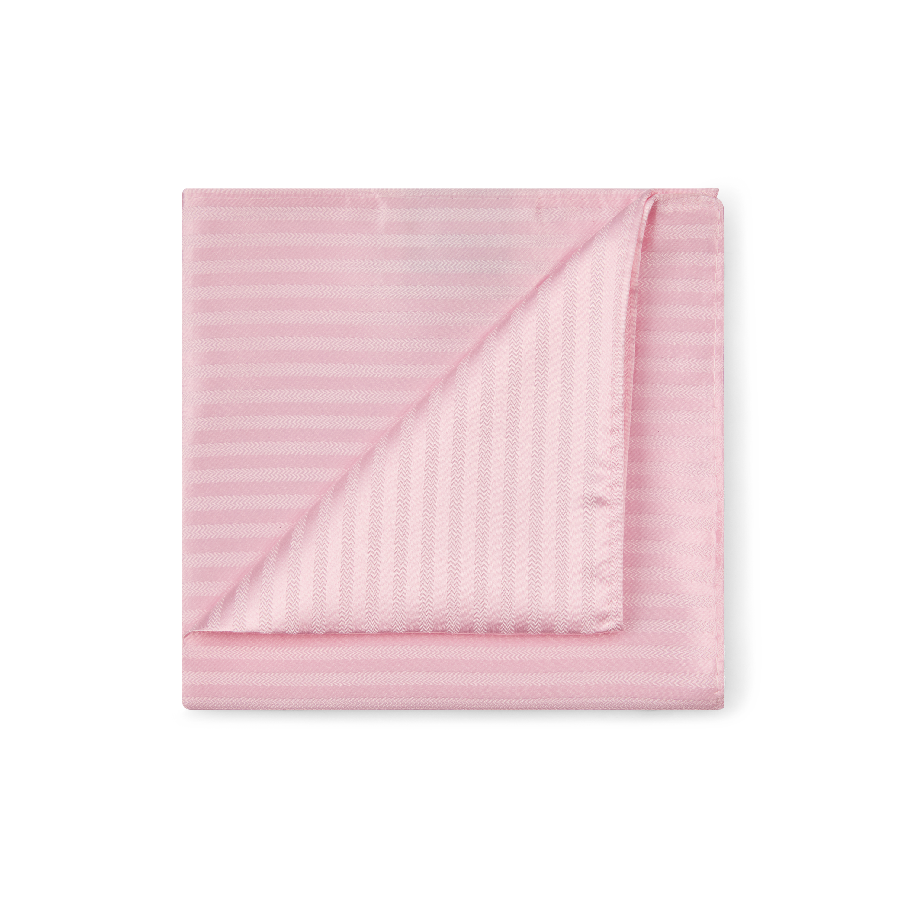 Pink Herringbone Pocket Square